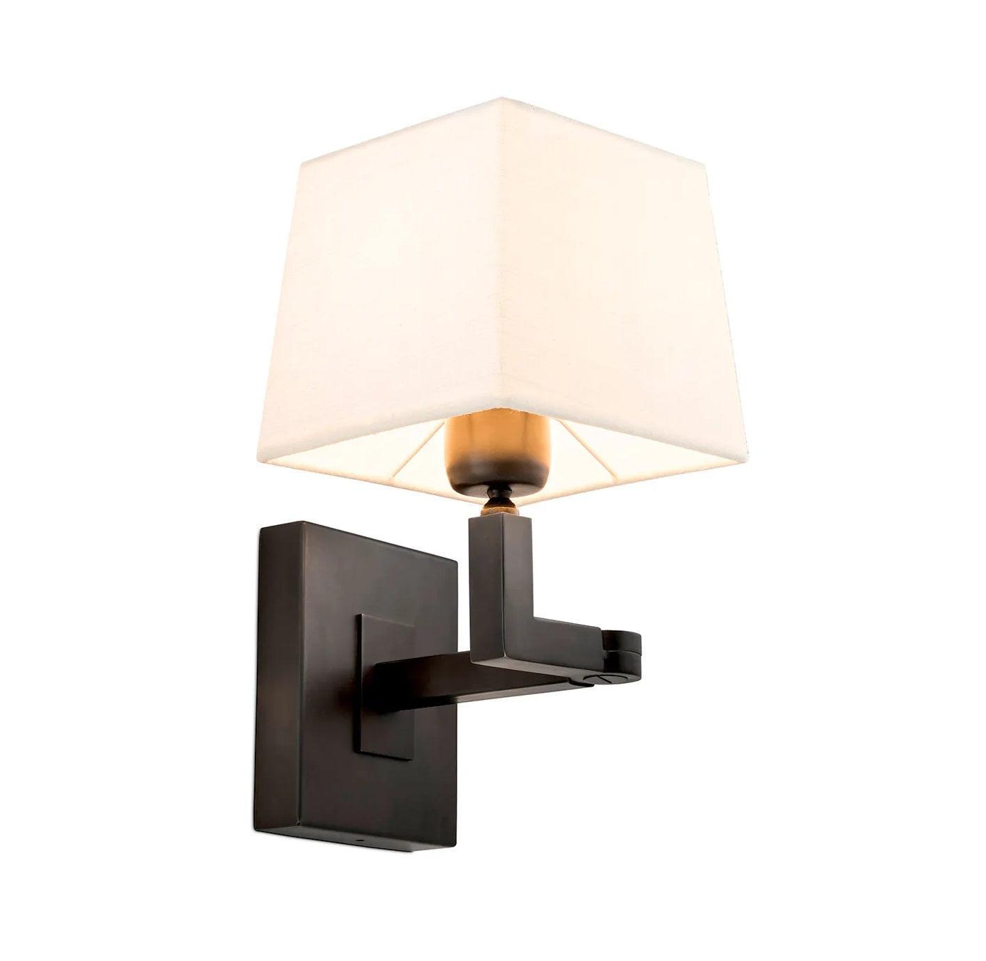 Lampa ścienna CAMBELL czarny z białym kloszem Eichholtz Eye on Design