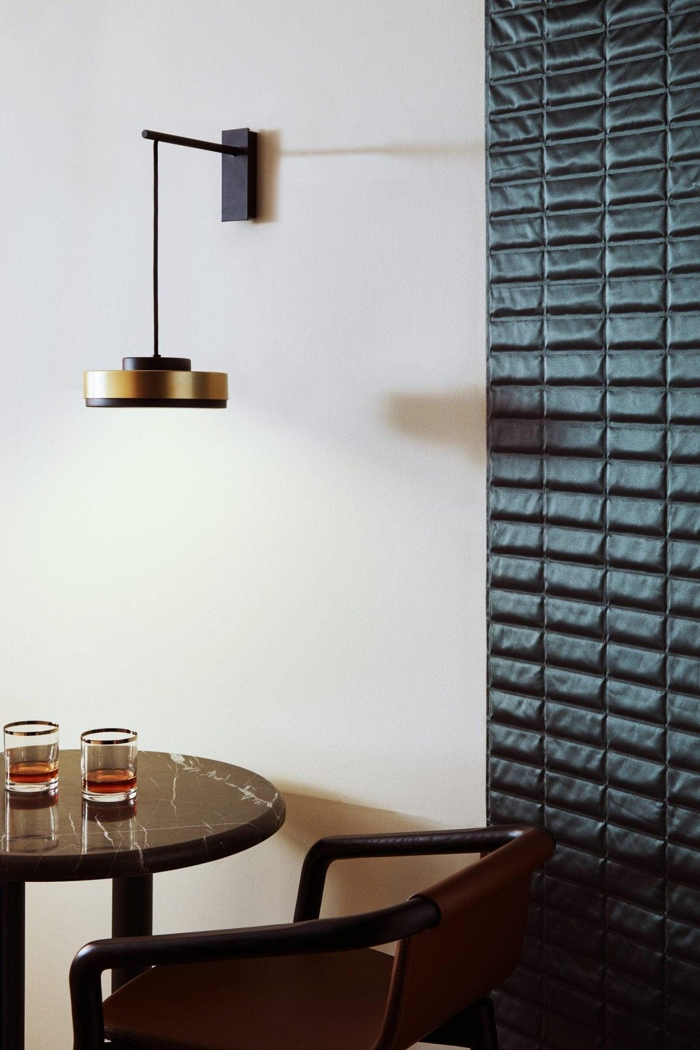 Lampa ścienna DISCUS biały z mosięż Contardi Eye on Design