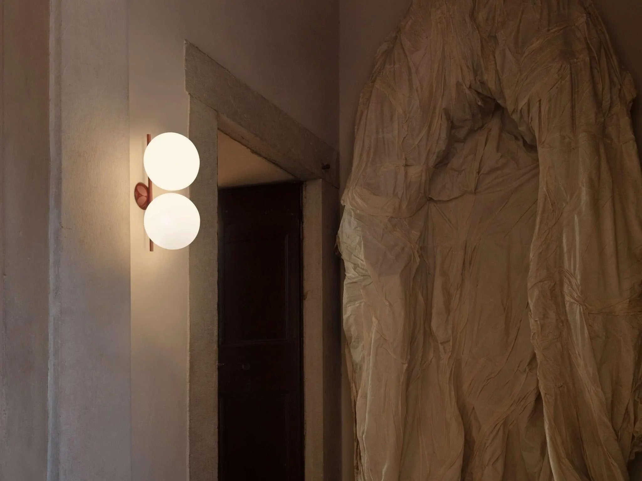 Lampa ścienna dwupunktowa IC LIGHTS DOUBLE mosiężny – mosiądz