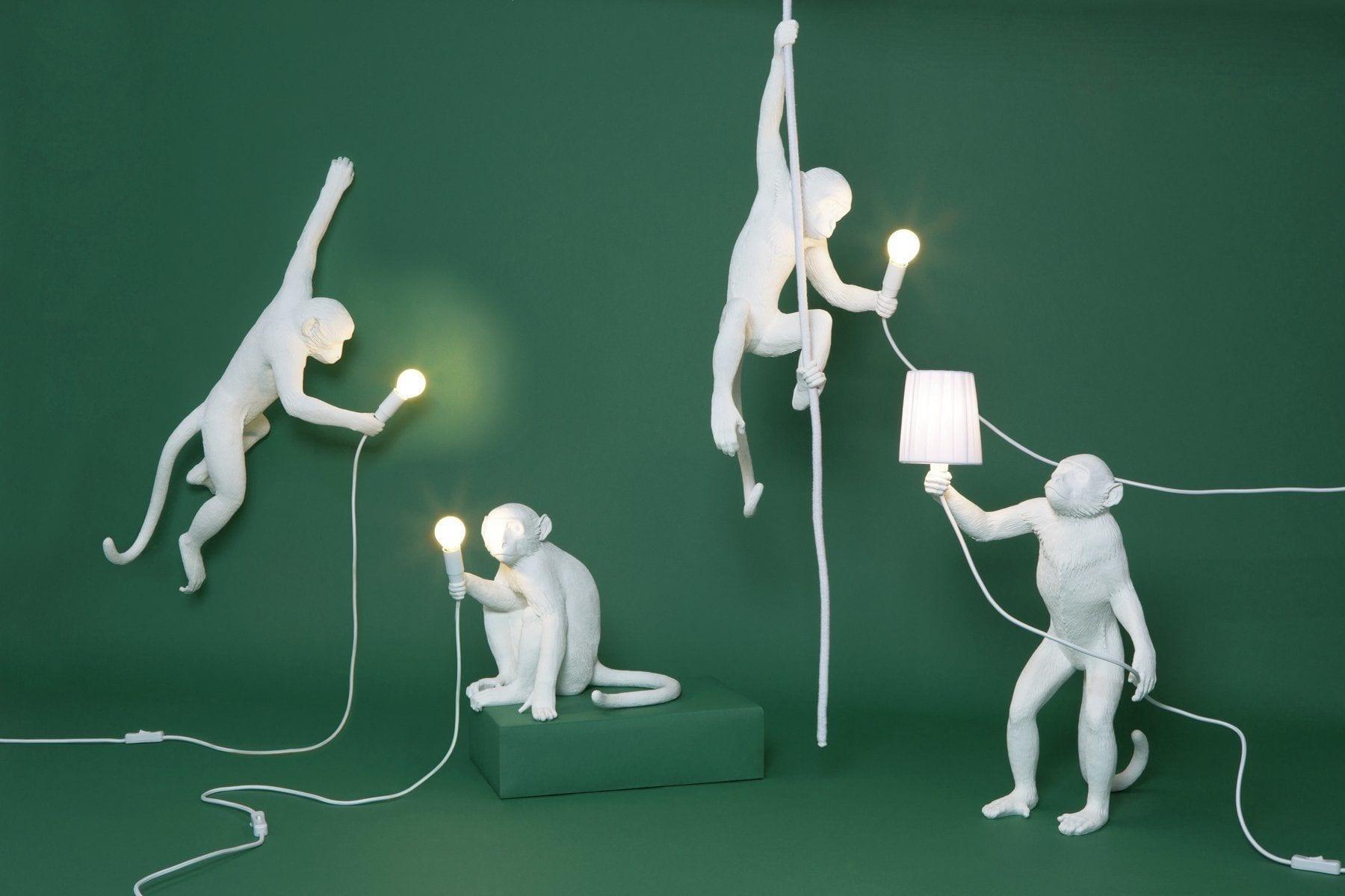 Lampa ścienna MONKEY HANGING - RIGHT biały Seletti Eye on Design