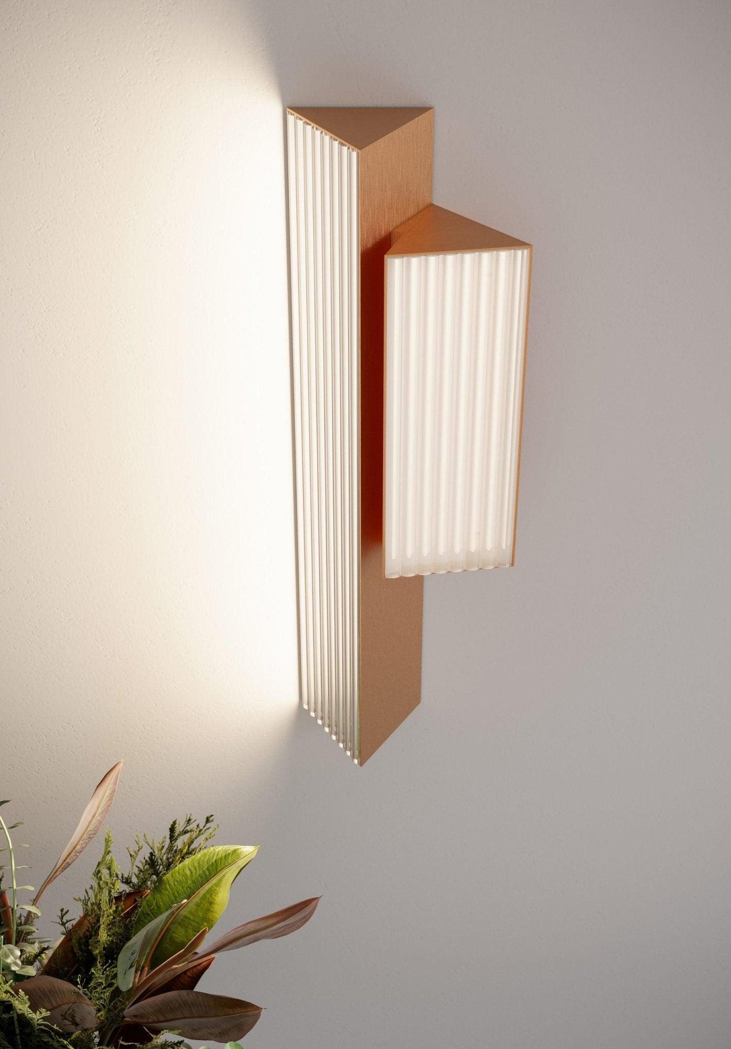 Lampa ścienna STICK DOUBLE satynowa miedź Contardi Eye on Design