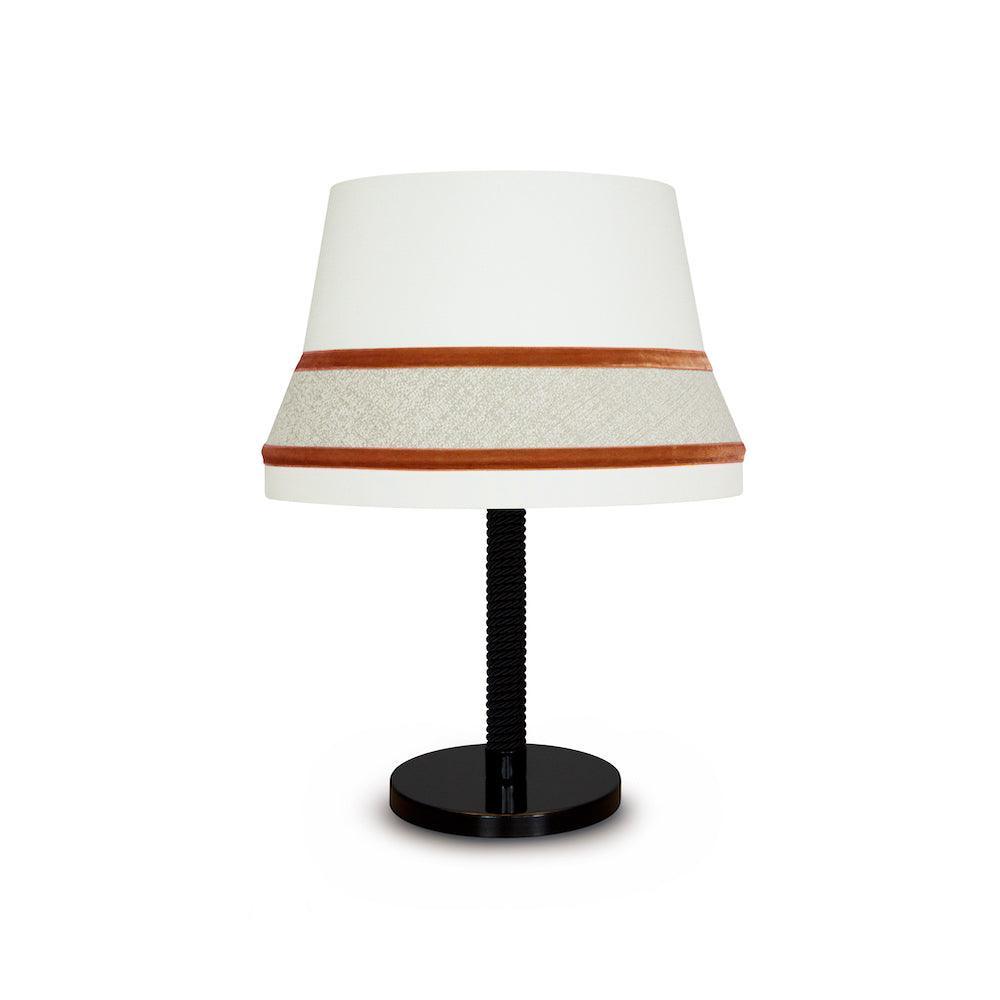 Lampa stołowa AUDREY biały z pomarańczowym wykończeniem Contardi M bez opcji ściemniania Eye on Design