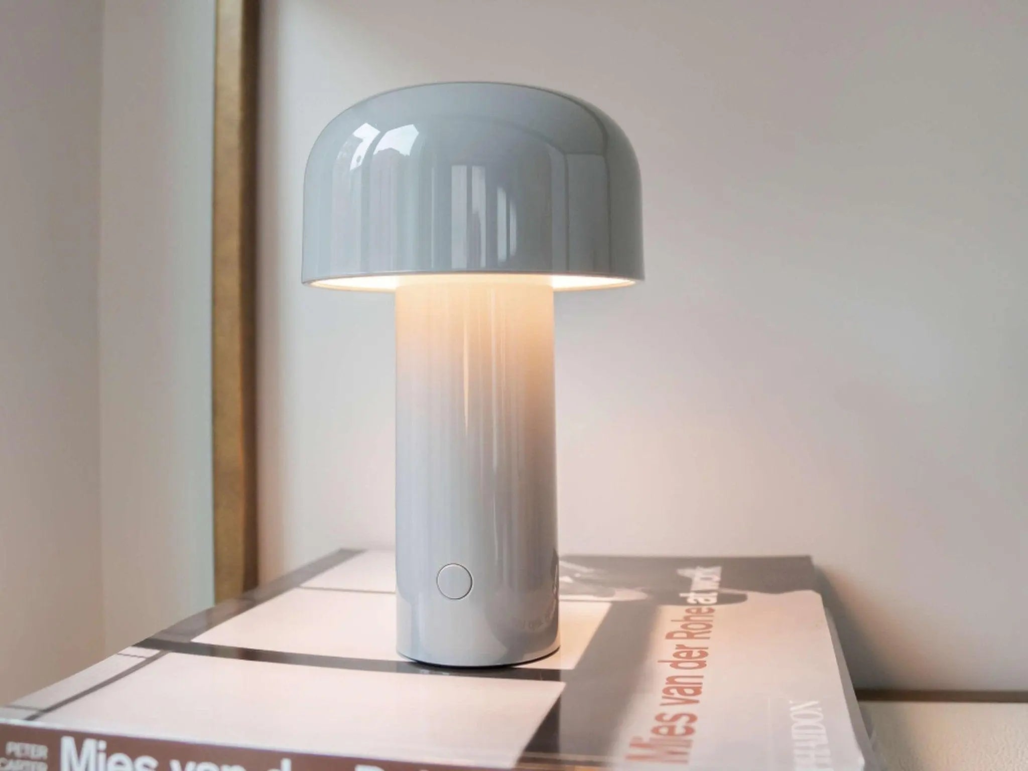 Lampa stołowa BELLHOP szary – styl nowoczesny