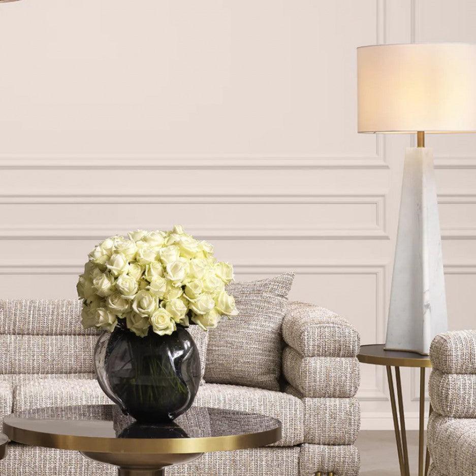 Lampa stołowa BENSON biały marmur Eichholtz Eye on Design