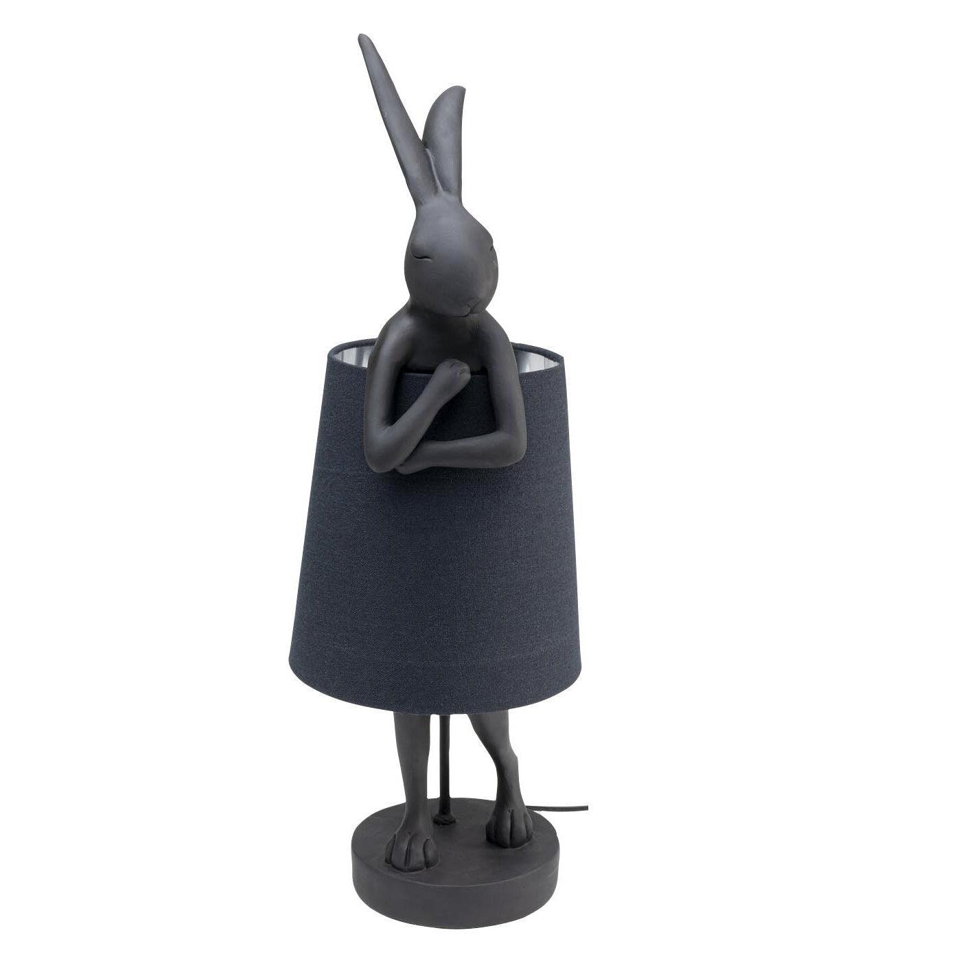 Lampa stołowa czarna w kształcie królika Kare Design Eye on Design