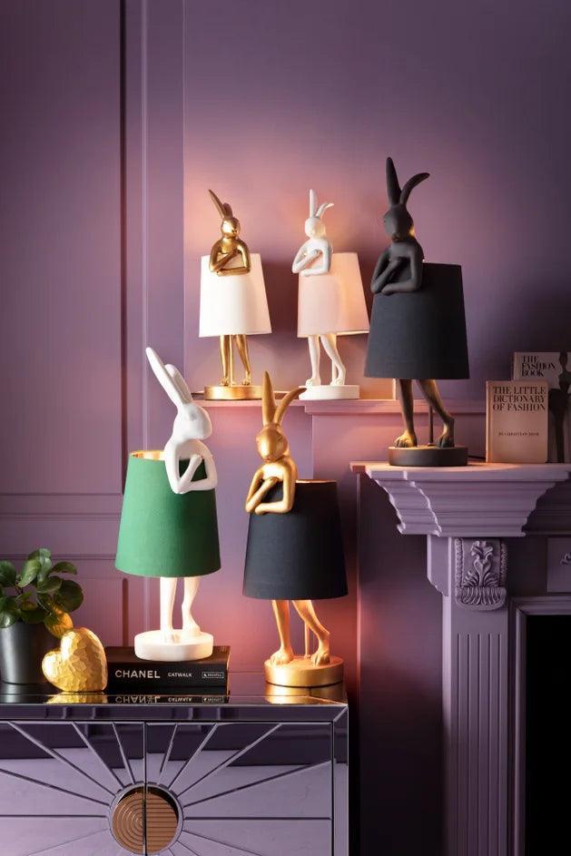 Lampa stołowa czarna w kształcie królika Kare Design Eye on Design