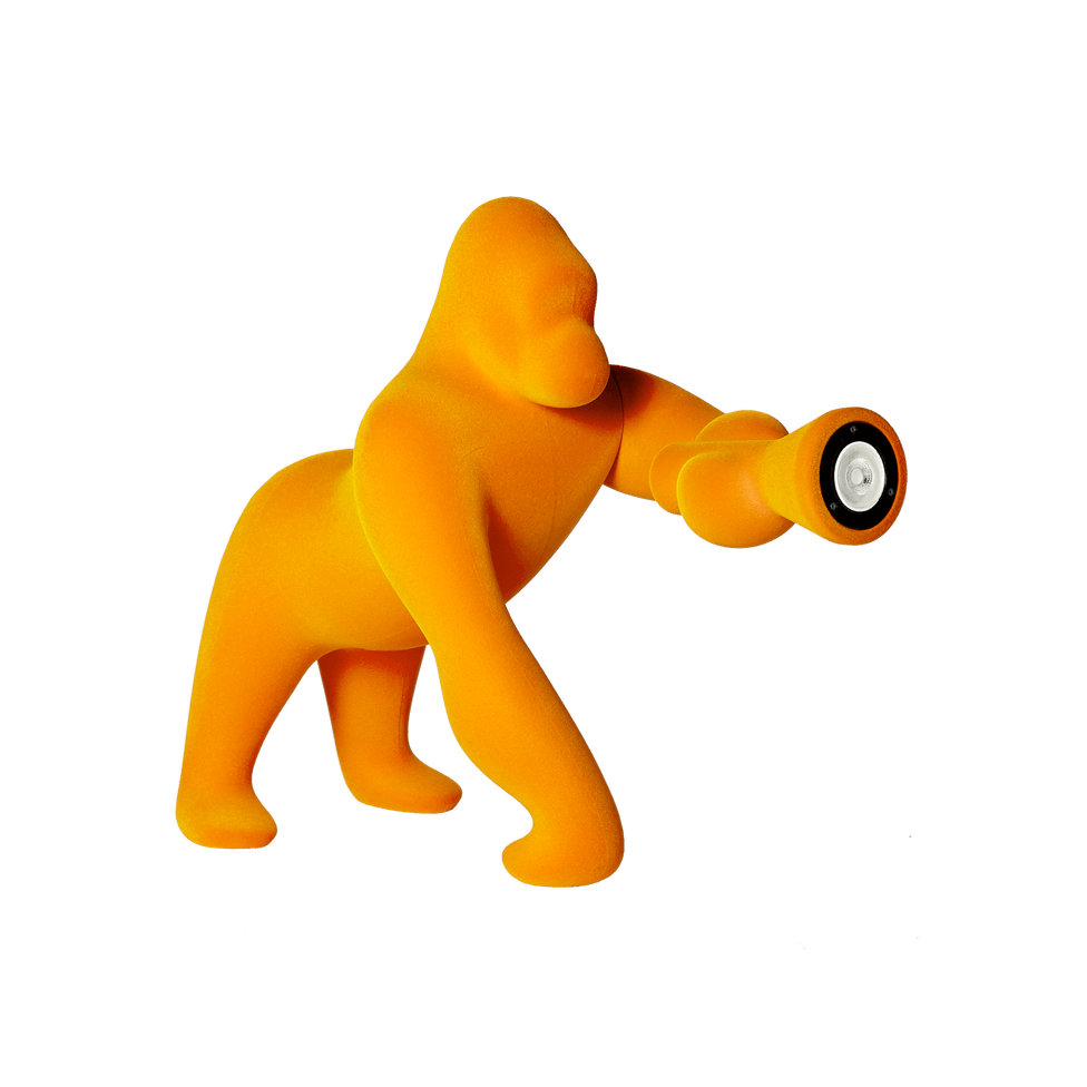 Lampa stołowa KONG VELVET żółty Qeeboo Eye on Design