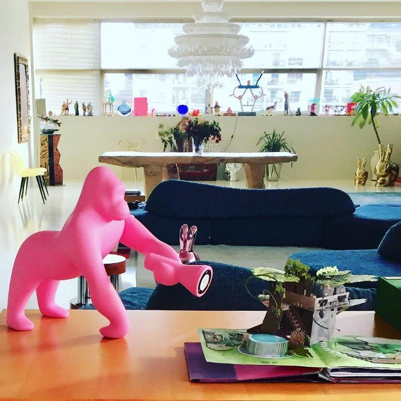 Lampa stołowa KONG żółty Qeeboo Eye on Design