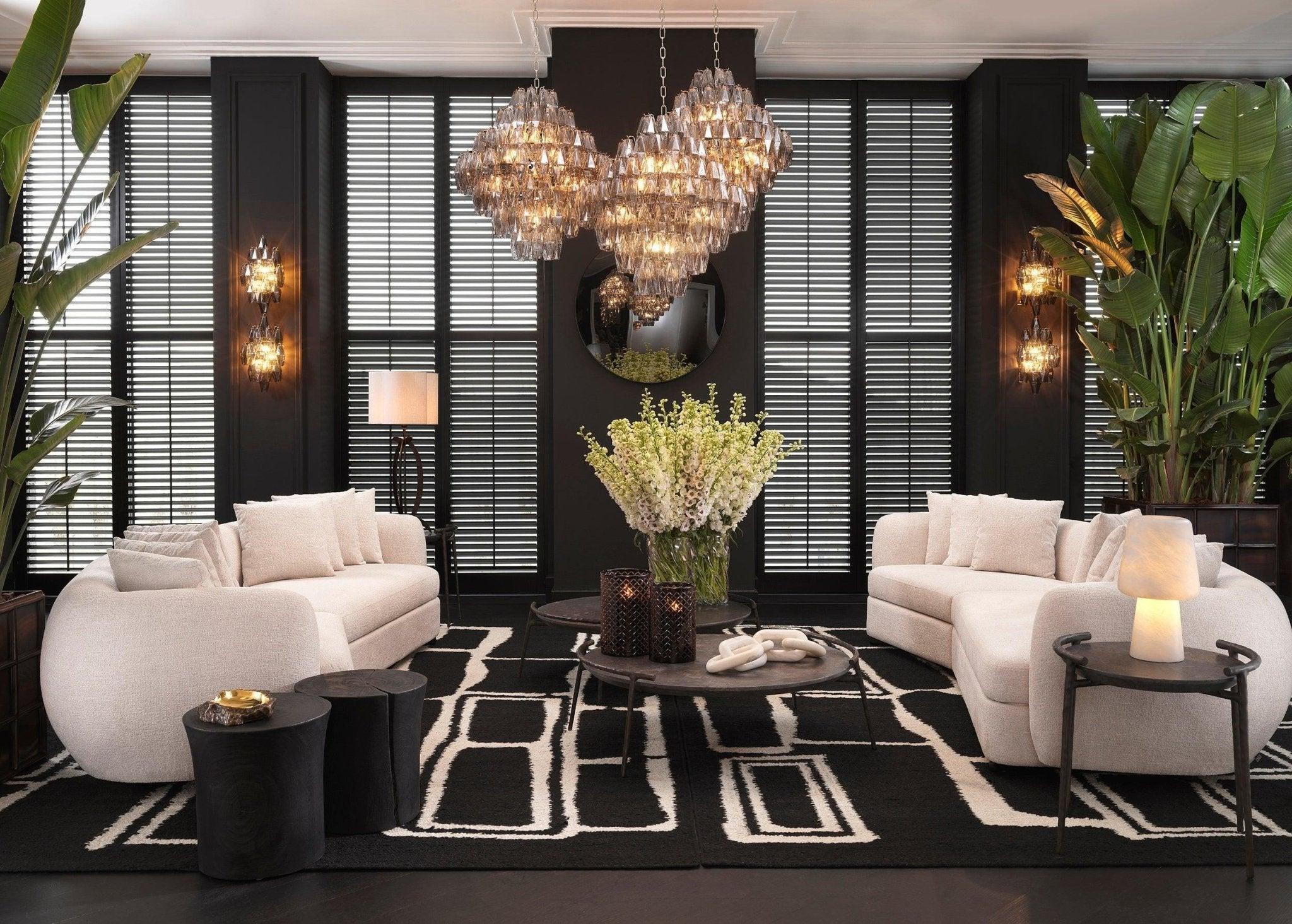 Lampa stołowa LUCIANO czarny z białym kloszem Eichholtz Eye on Design