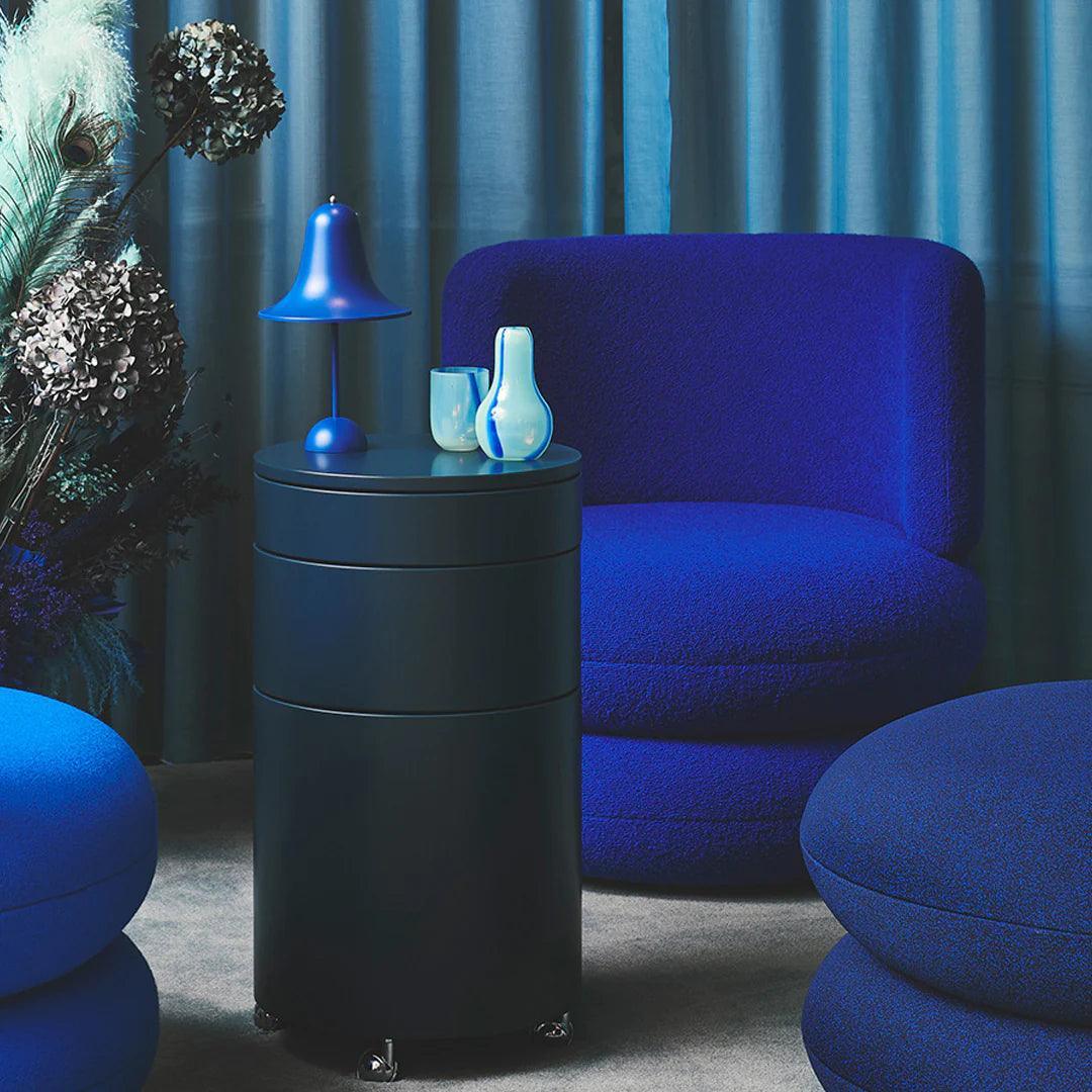 Lampa stołowa przenośna PANTOP niebieski mat Verpan Eye on Design