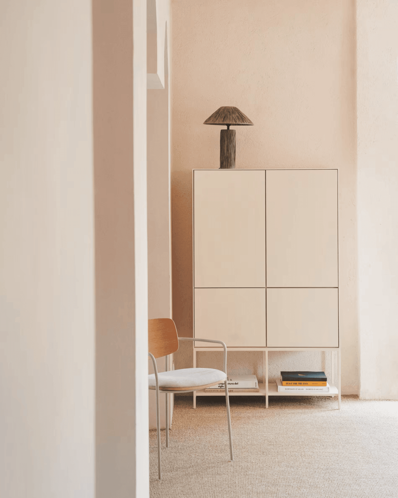 Lampa stołowa SAMSE zielona rafia La Forma Eye on Design