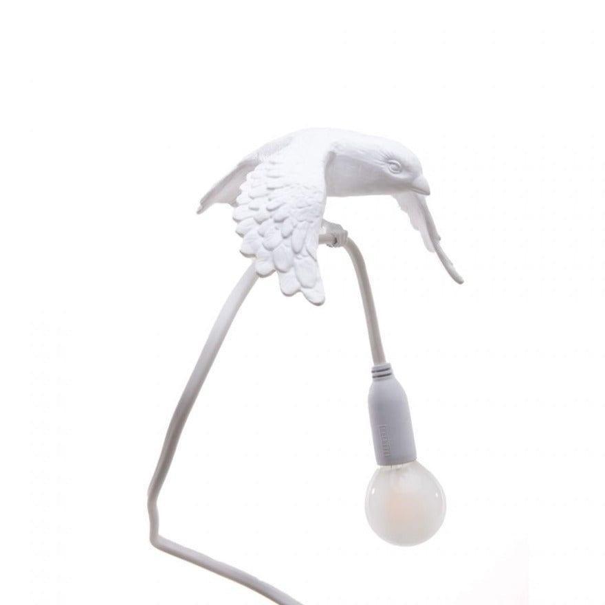 Lampa stołowa z zaciskiem SPARROW TAKING OFF biały Seletti Eye on Design