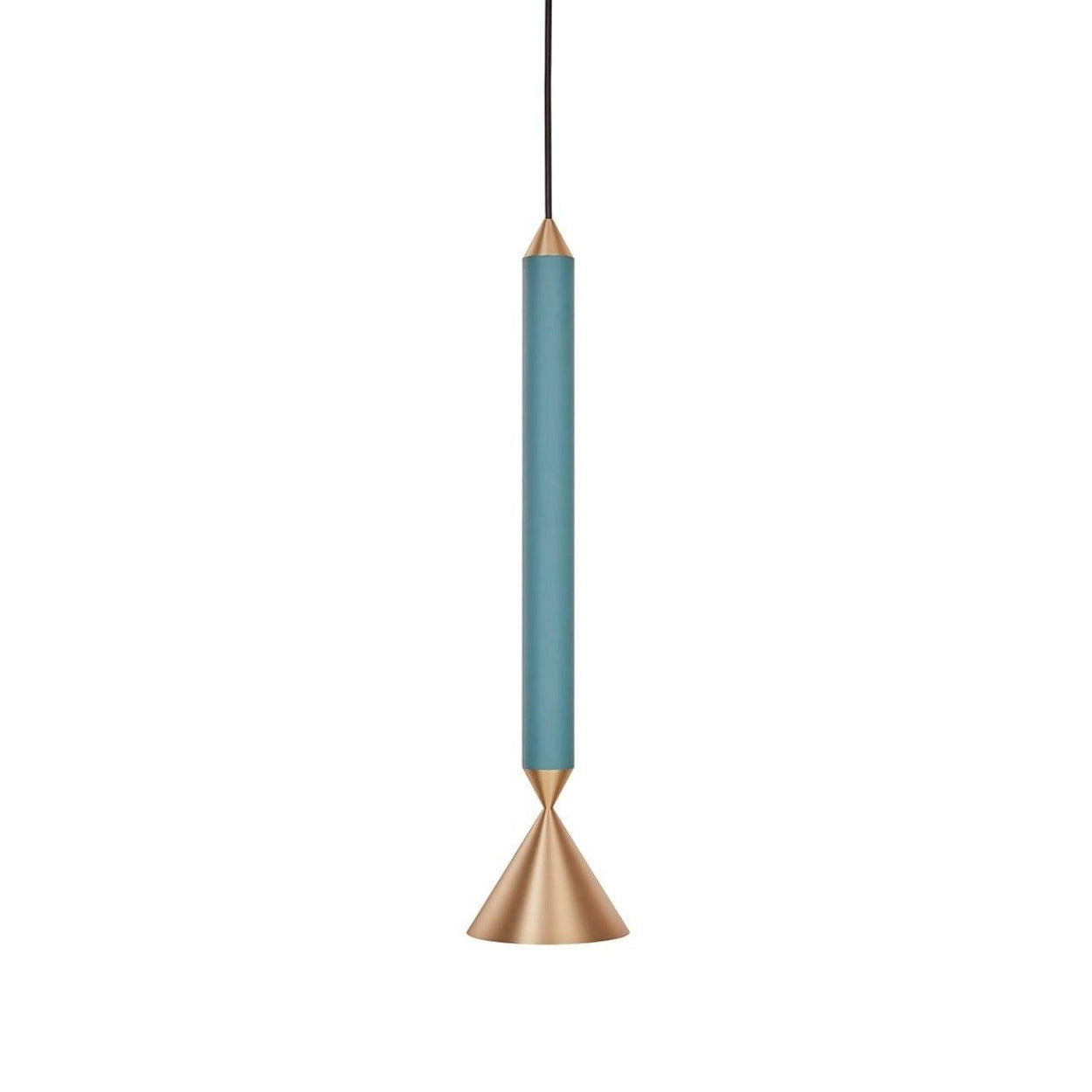 Lampa wisząca APOLLO niebieski z mosiężnym wykończeniem Pholc Eye on Design