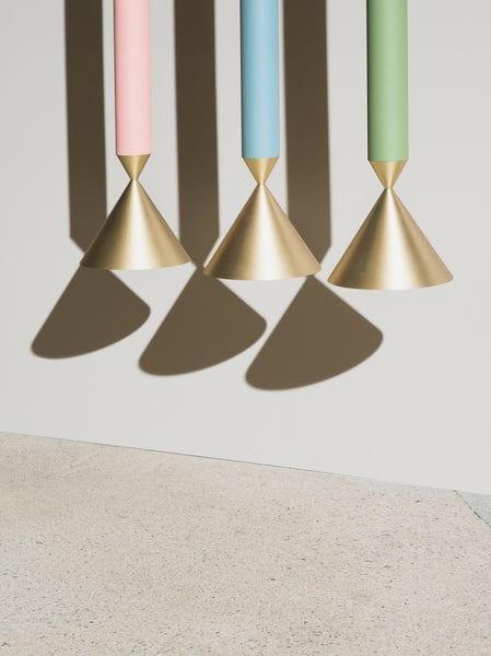 Lampa wisząca APOLLO niebieski z mosiężnym wykończeniem Pholc Eye on Design