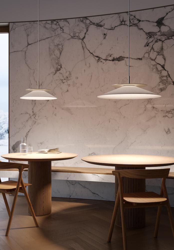 Lampa wisząca ASIA biały ze szczotkowanym brązem – Contardi