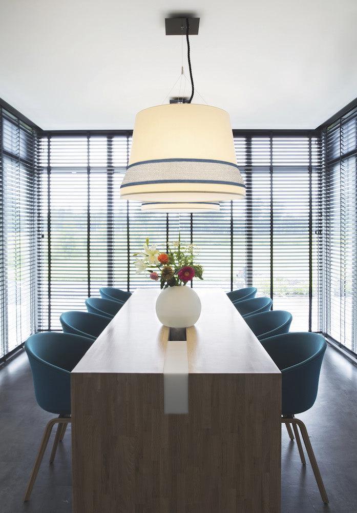 Lampa wisząca AUDREY biały z pomarańczowym wykończeniem – Contardi