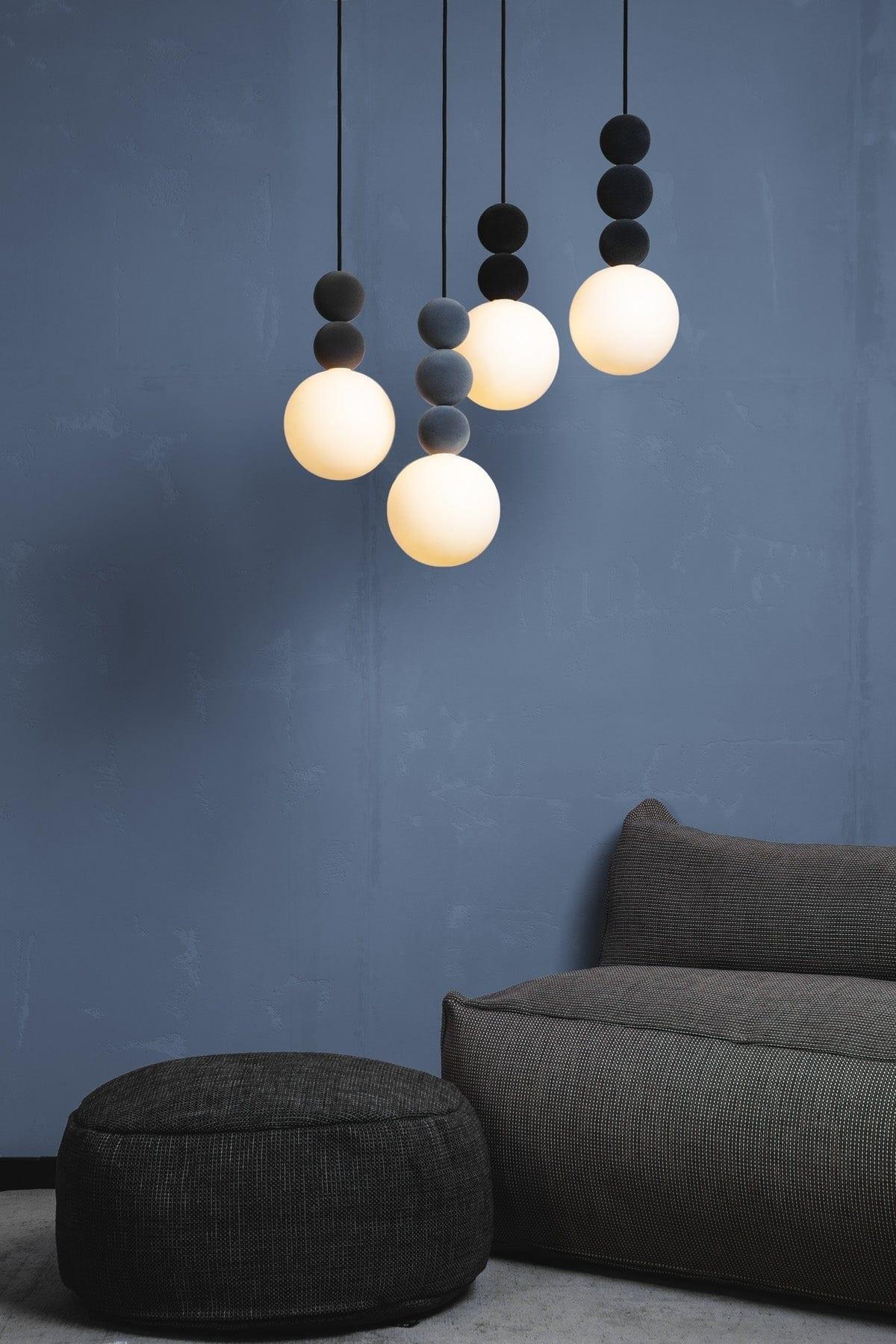 Lampa wisząca BOLA BOLA VELVET szara Loftlight Eye on Design