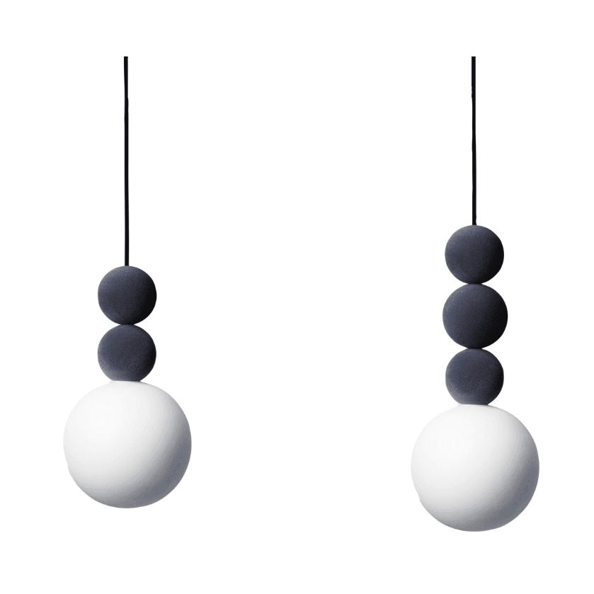 Lampa wisząca BOLA BOLA VELVET szara Loftlight Eye on Design