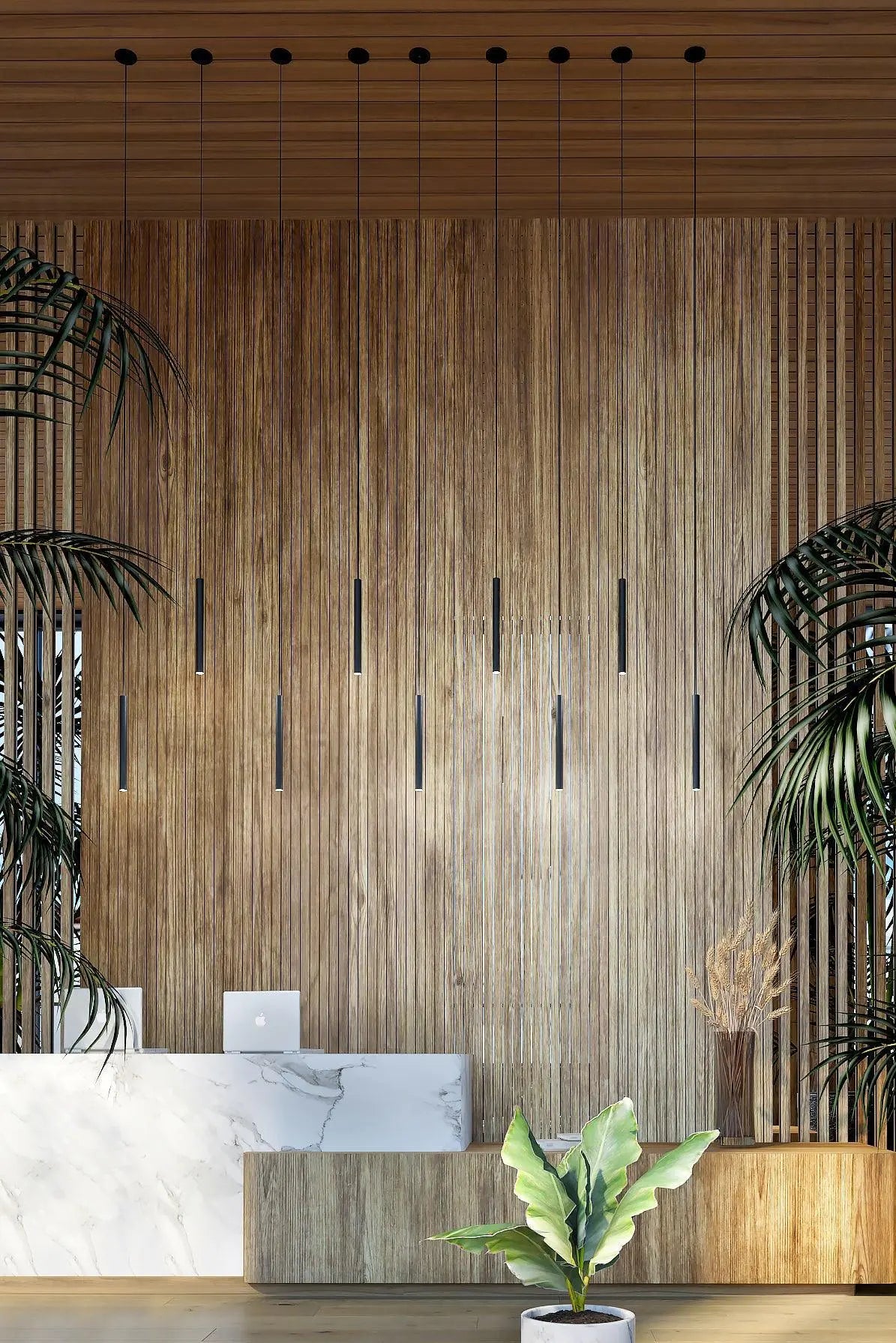 Lampa wisząca CHIMES TALL czarny dąb – Umage