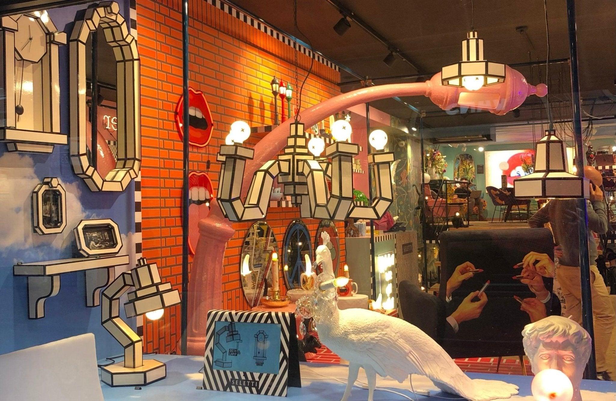 Lampa wisząca CUT 'N PASTE biały z czarną obramówką Seletti Eye on Design