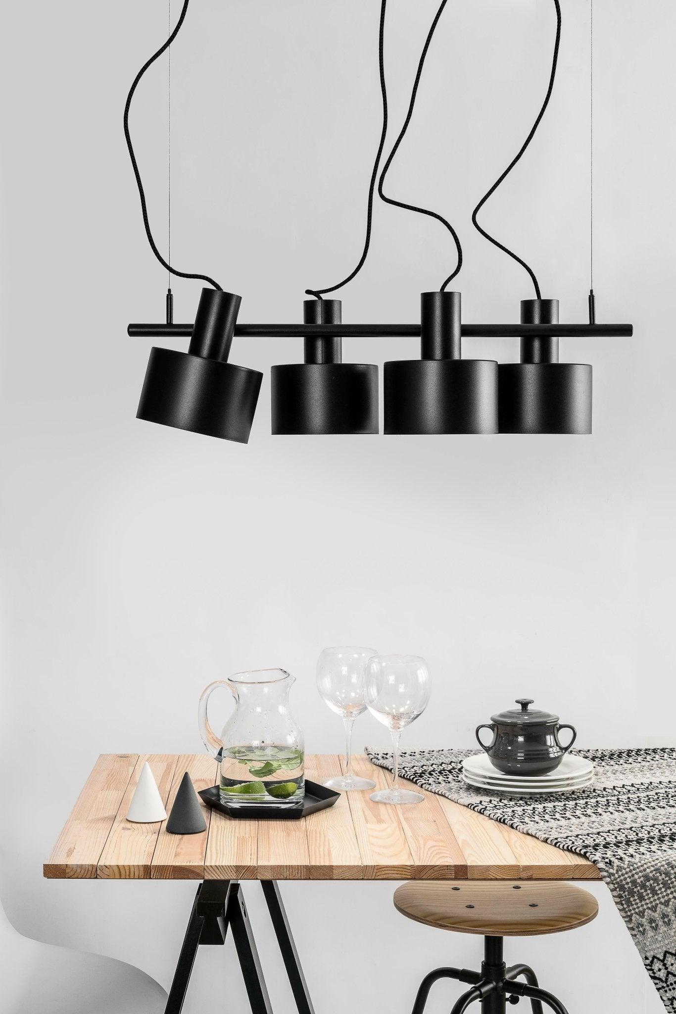 Lampa wisząca ENKEL QUATTRO czarny Ummo Eye on Design