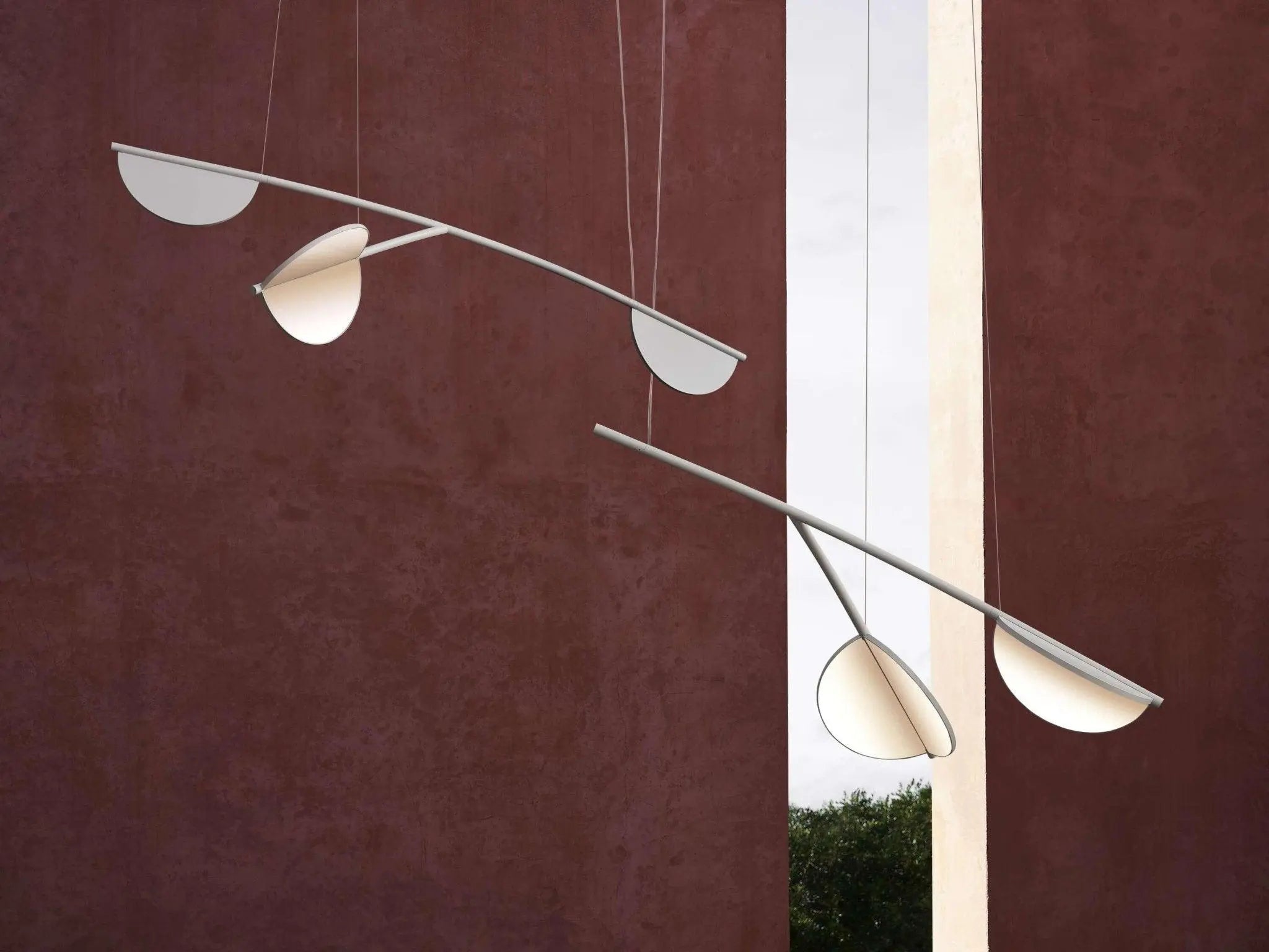 Lampa wisząca krótka ALMENDRA ORGANIC biały, marka Flos