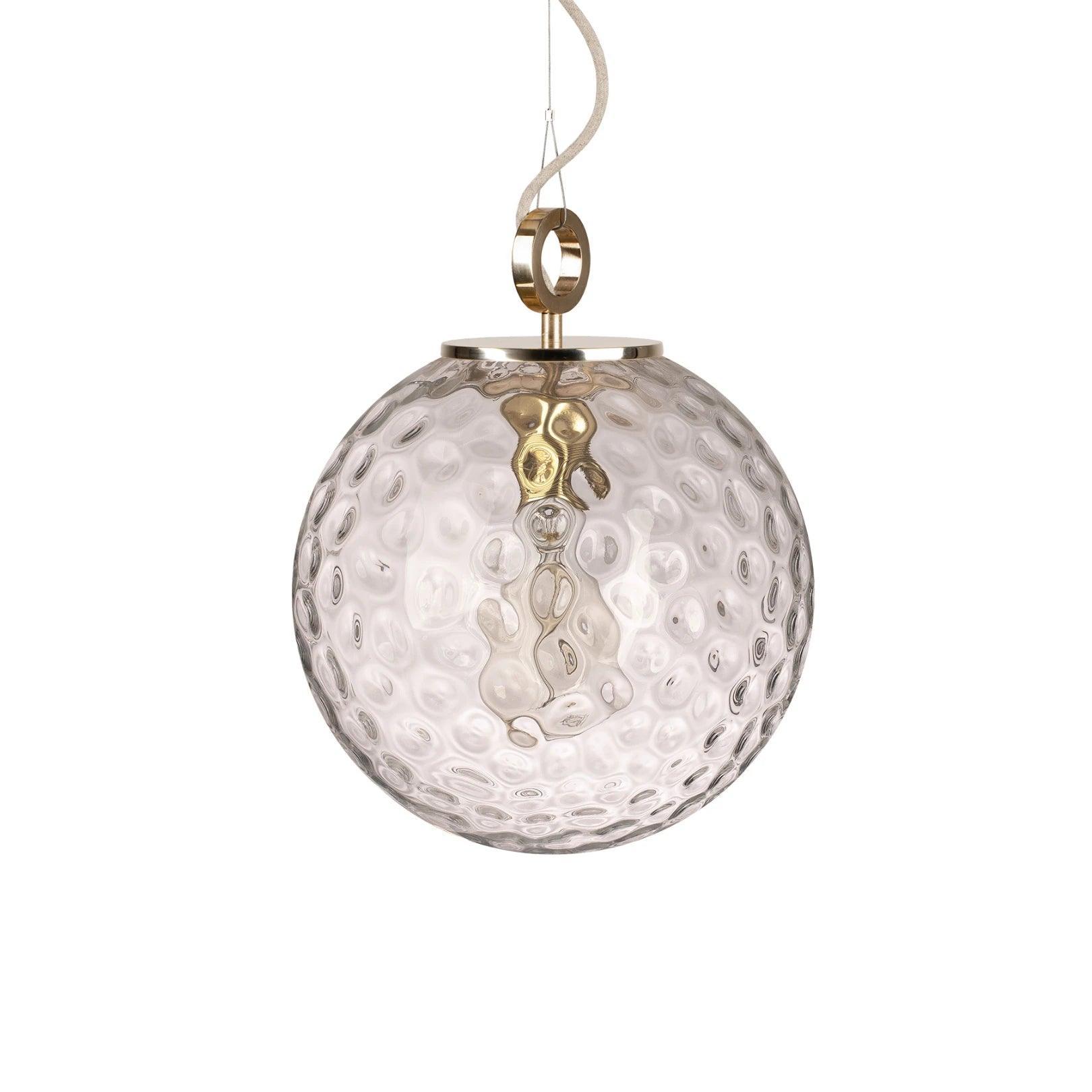 Lampa wisząca KULA REFLEKSYJNA mosiężny Embassy Interiors 25 cm z pierścieniem Eye on Design