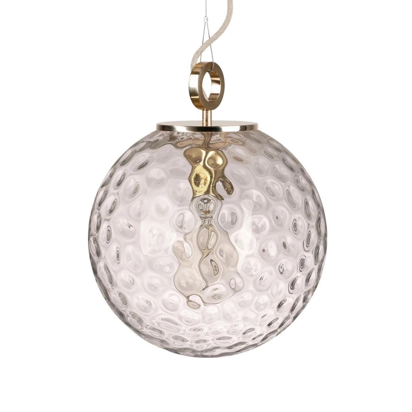 Lampa wisząca KULA REFLEKSYJNA mosiężny Embassy Interiors 30 cm z pierścieniem Eye on Design