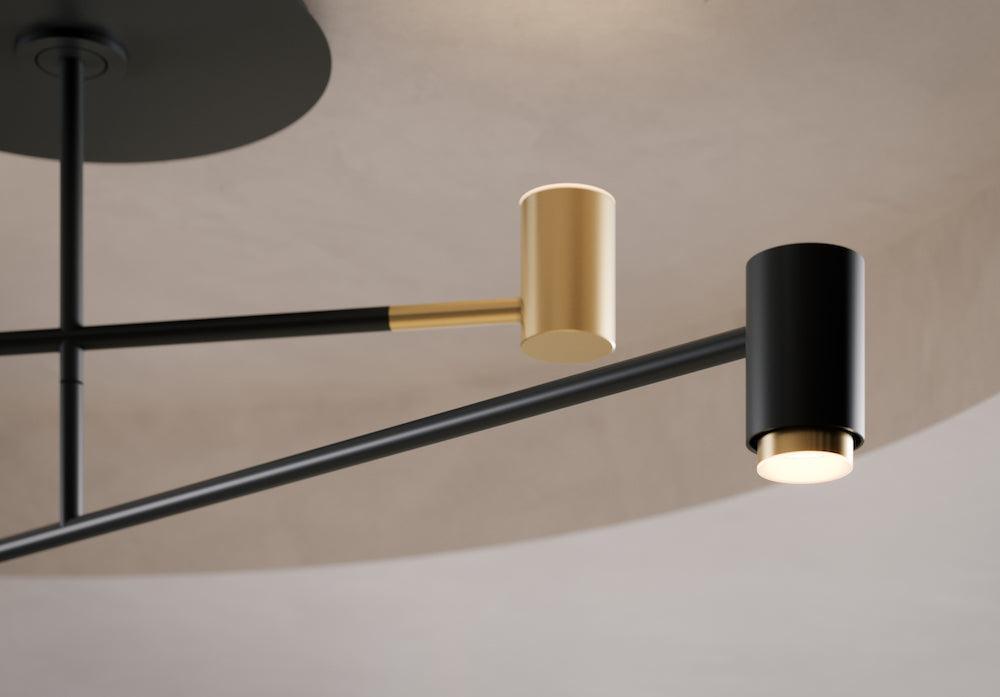 Lampa wisząca MELANOCETUS DOUBLE satynowy złoty Contardi Eye on Design