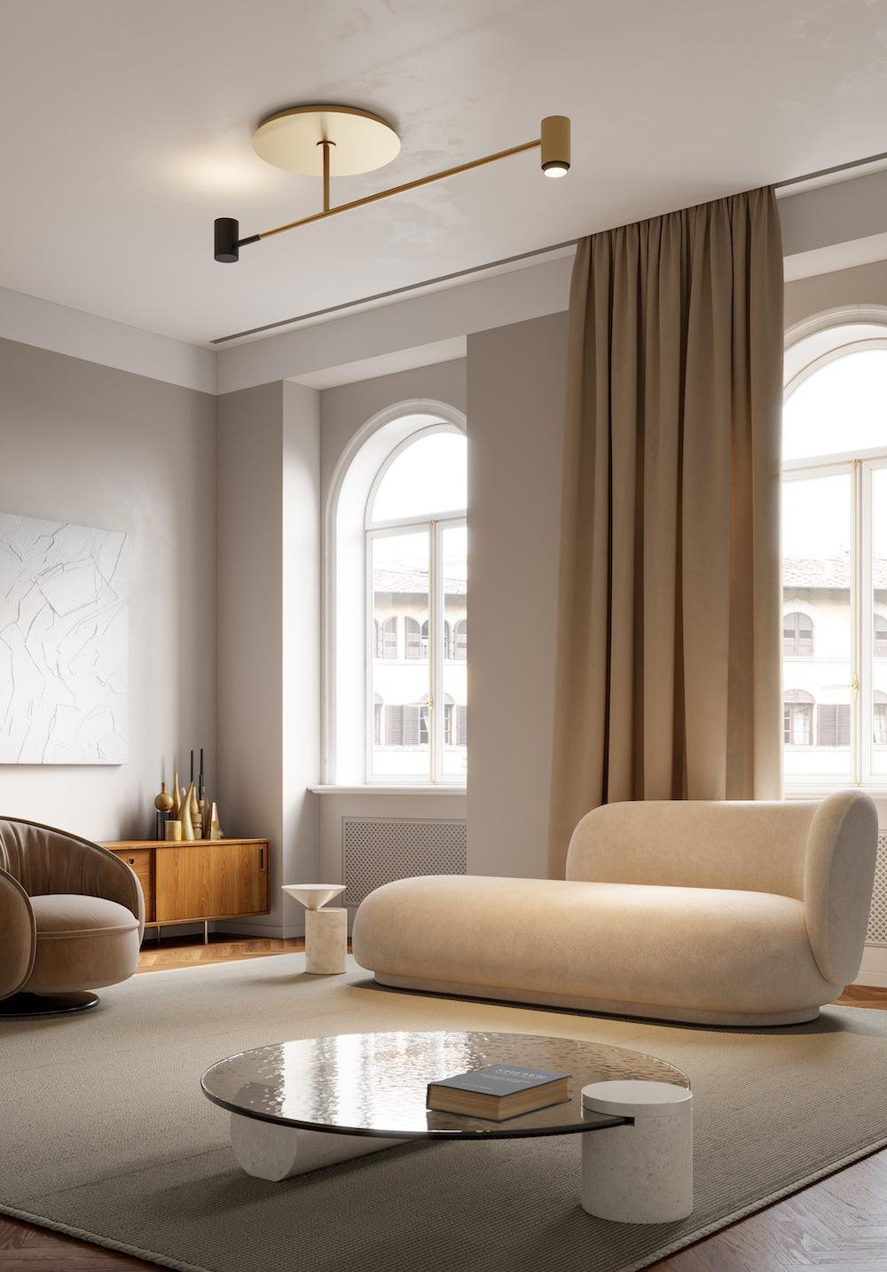 Lampa wisząca MELANOCETUS satynowy złoty Contardi Eye on Design