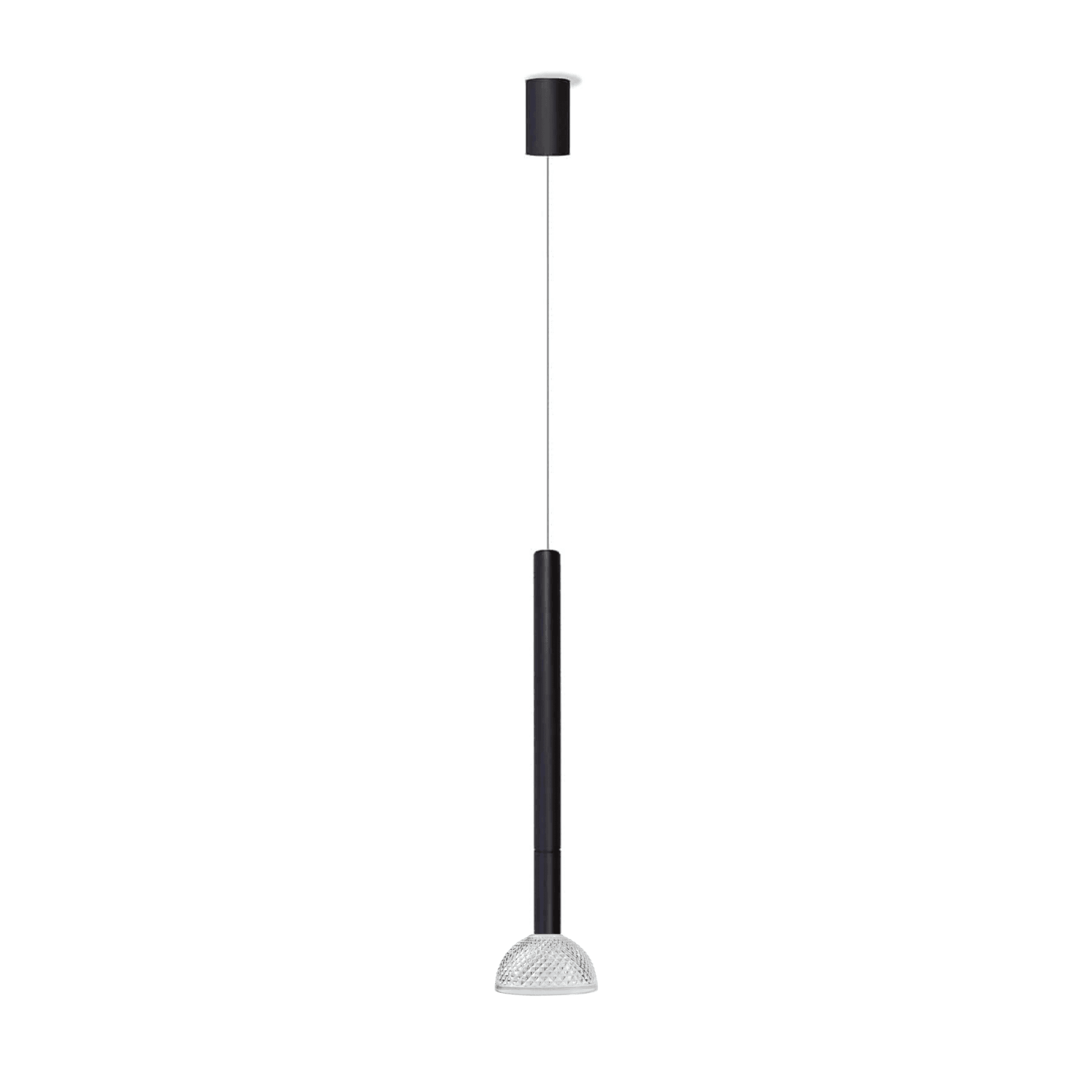 Lampa wisząca TENEBRA czarny Contardi 2 m klosz kryształowy Crystal Macedonia Eye on Design