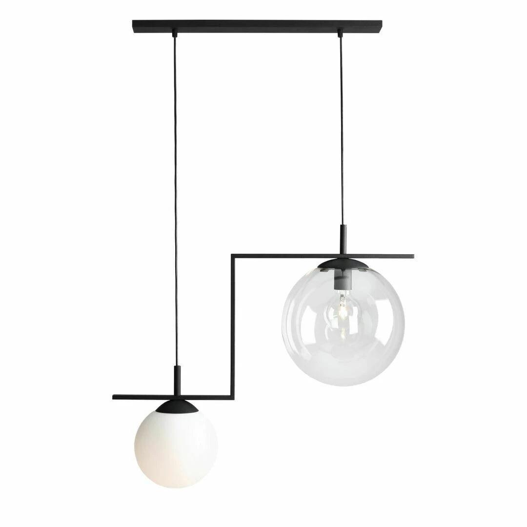 Lampa wisząca ZAC DUO czarny z białym i przezroczystym kloszem Artera Eye on Design