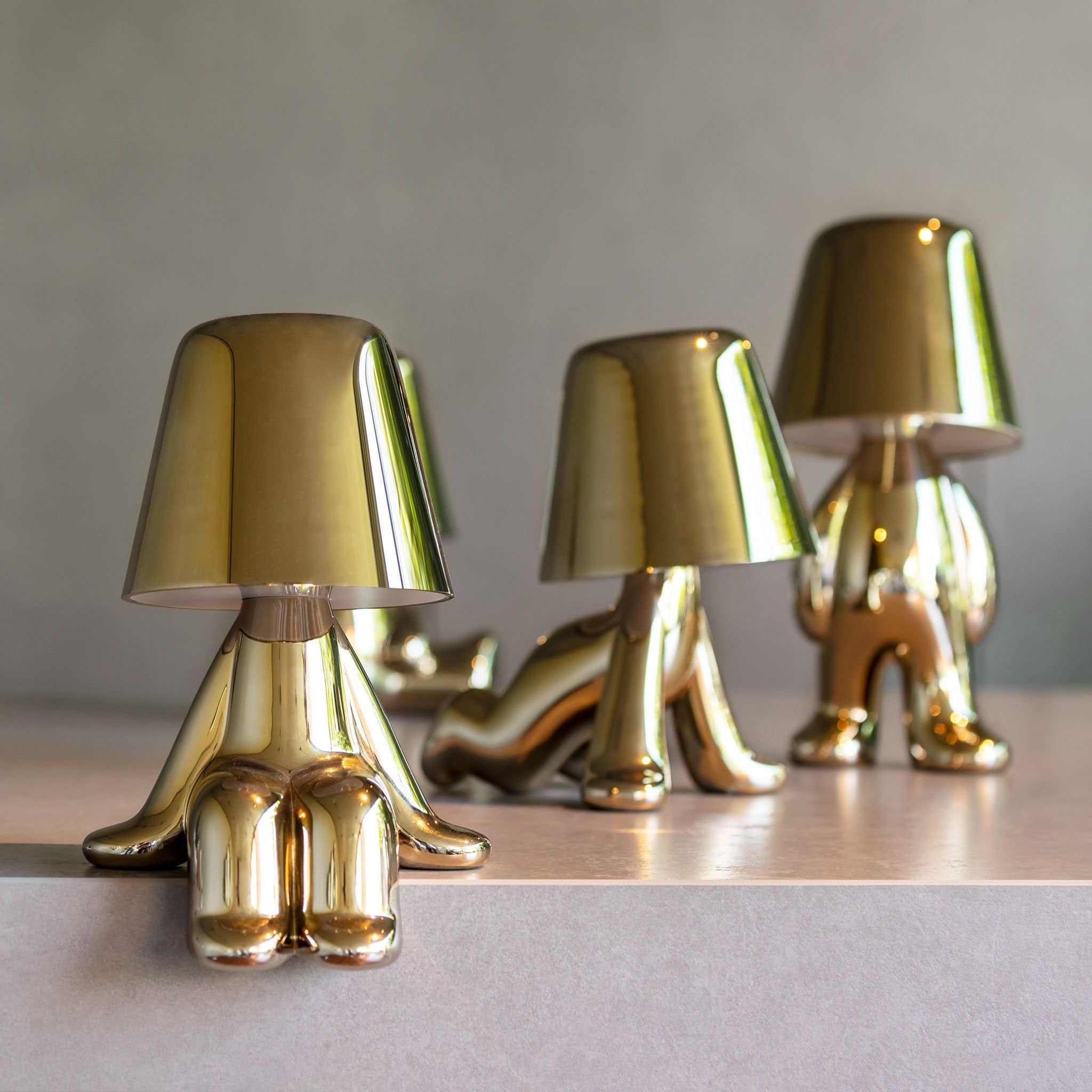 Lampka GOLDEN BROTHER SAM złoty Qeeboo Eye on Design