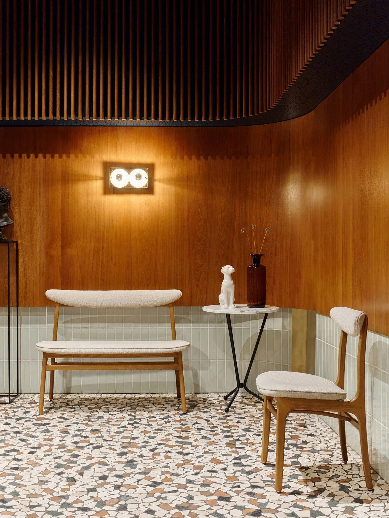 Ławka 200-190 czerwony w tkaninie Boucle Sierra 366 concept Eye on Design