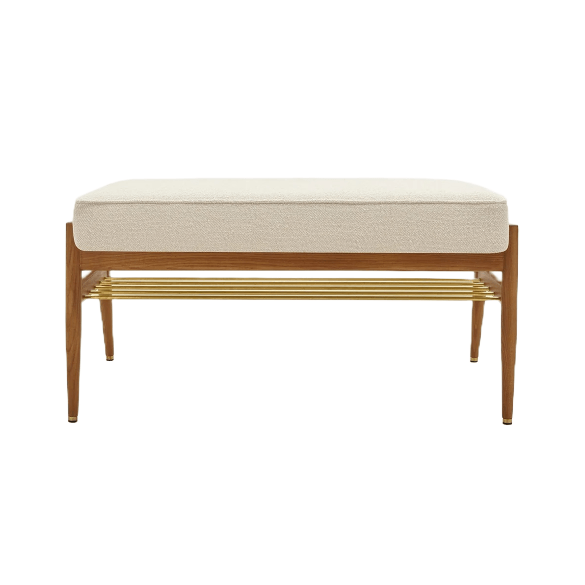 Ławka FOX beżowy w tkaninie Boucle Creme 366 concept Eye on Design