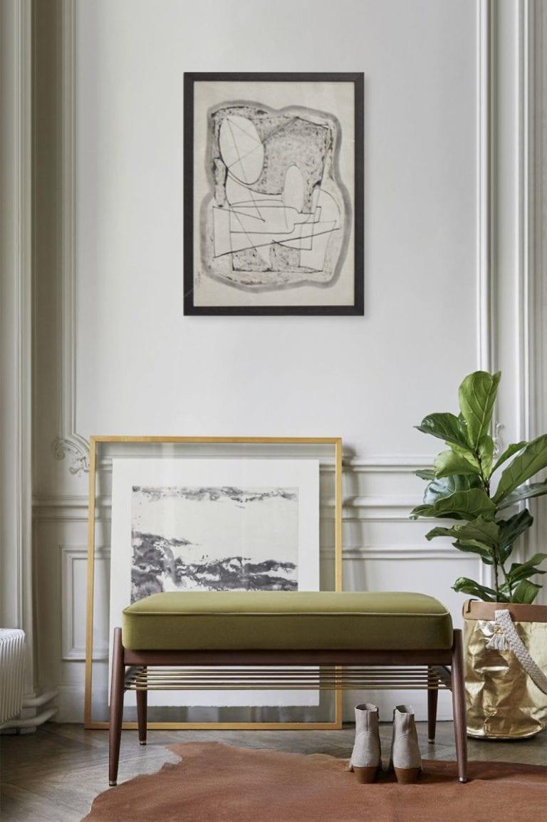 Ławka FOX beżowy w tkaninie Boucle Creme 366 concept Eye on Design