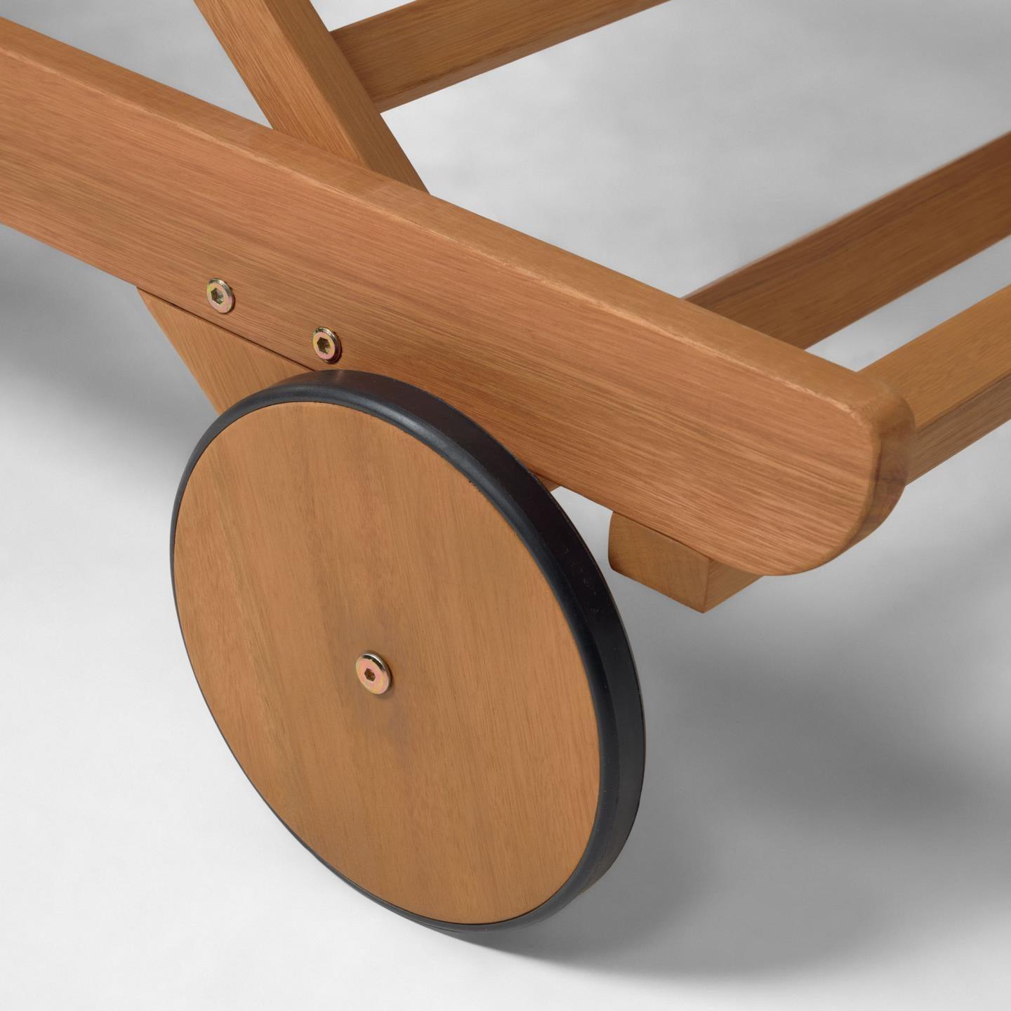 Leżak BEILA lite drewno eukaliptusowe La Forma Eye on Design