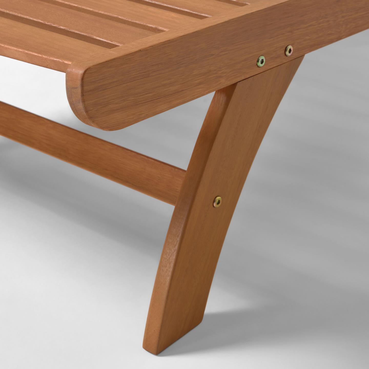 Leżak BEILA lite drewno eukaliptusowe La Forma Eye on Design