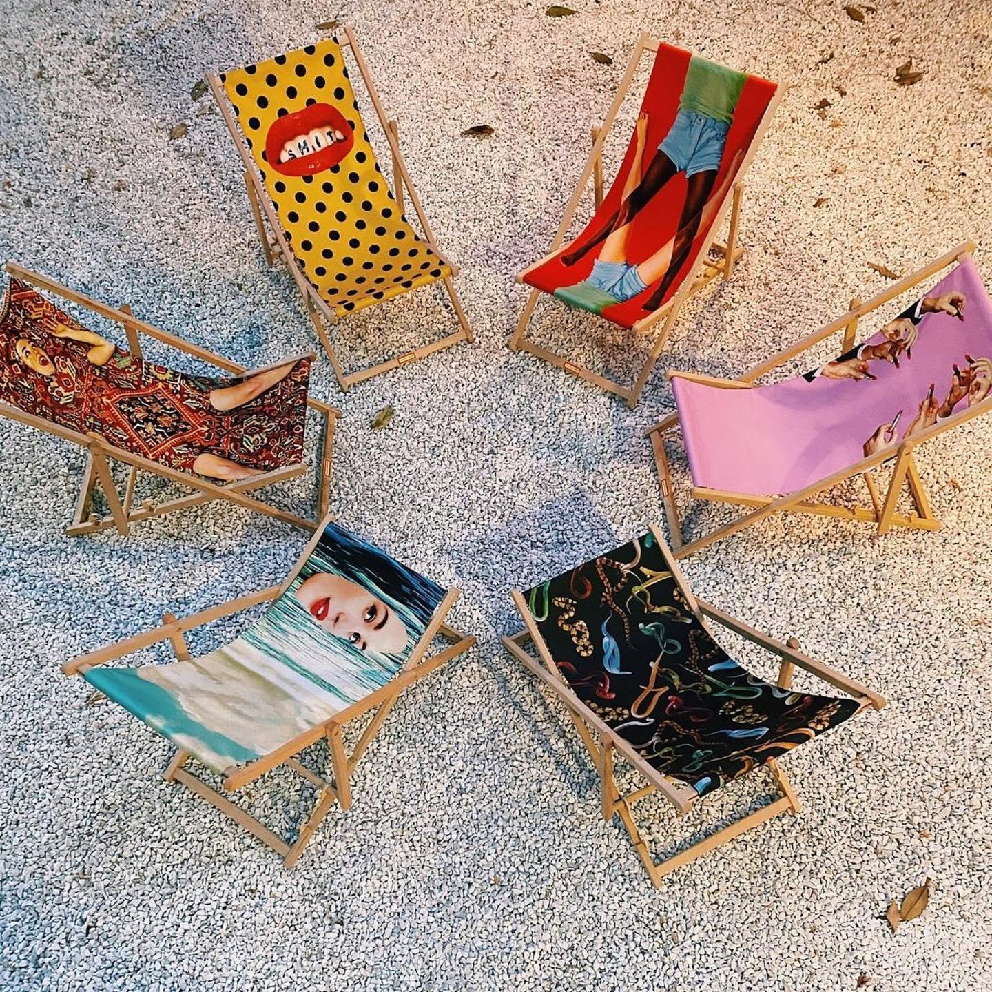 Leżak SCISSORS czerwony Seletti Eye on Design