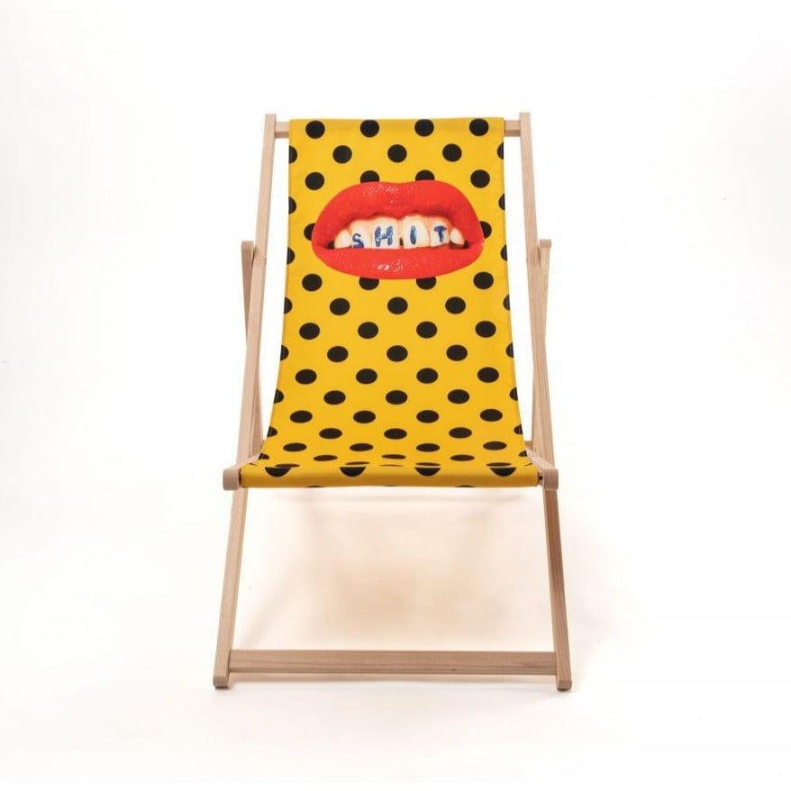 Leżak SHIT żółty Seletti Eye on Design
