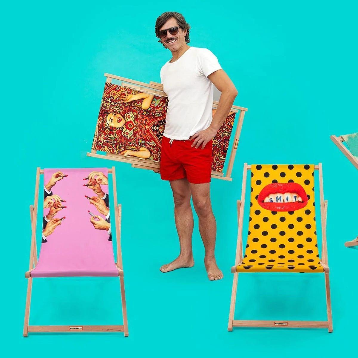 Leżak SHIT żółty Seletti Eye on Design
