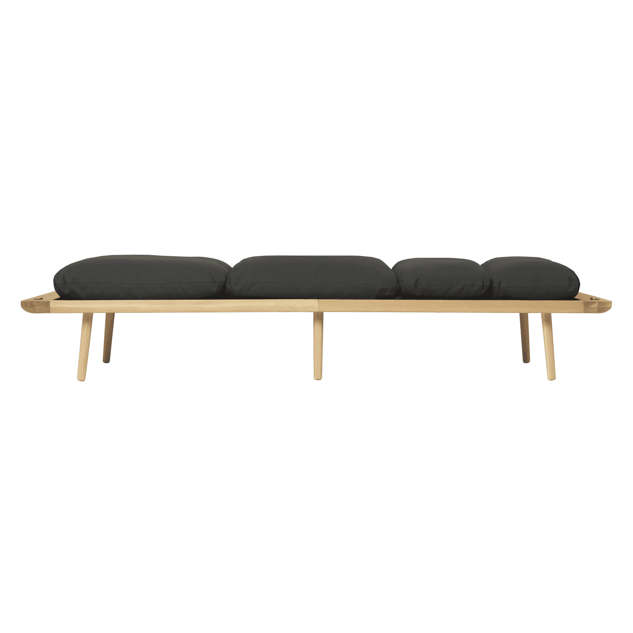 Leżanka LOUNGE AROUND antracytowy z dębową podstawą UMAGE Eye on Design