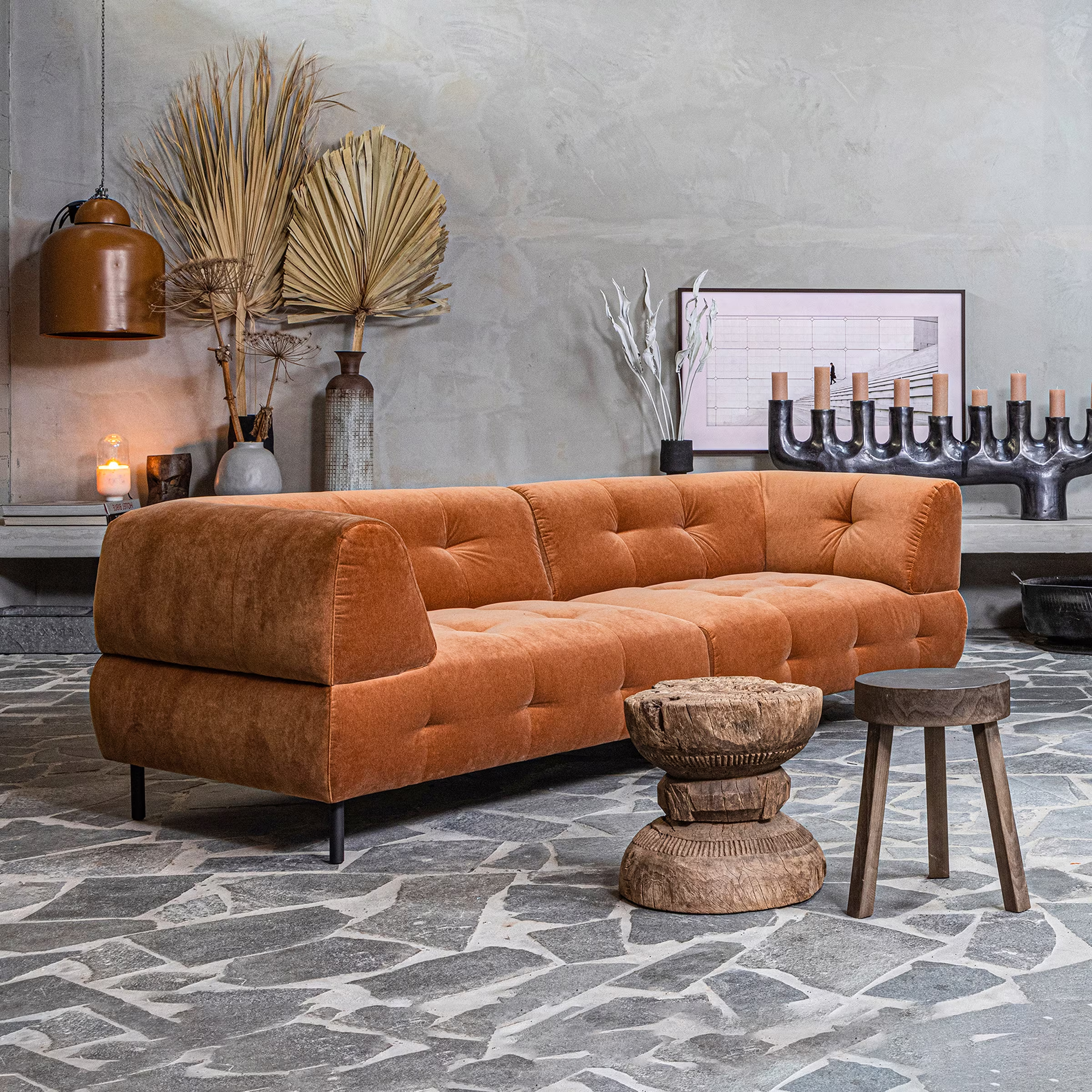 4-Personen-Sofa Lloyd Brown Melange