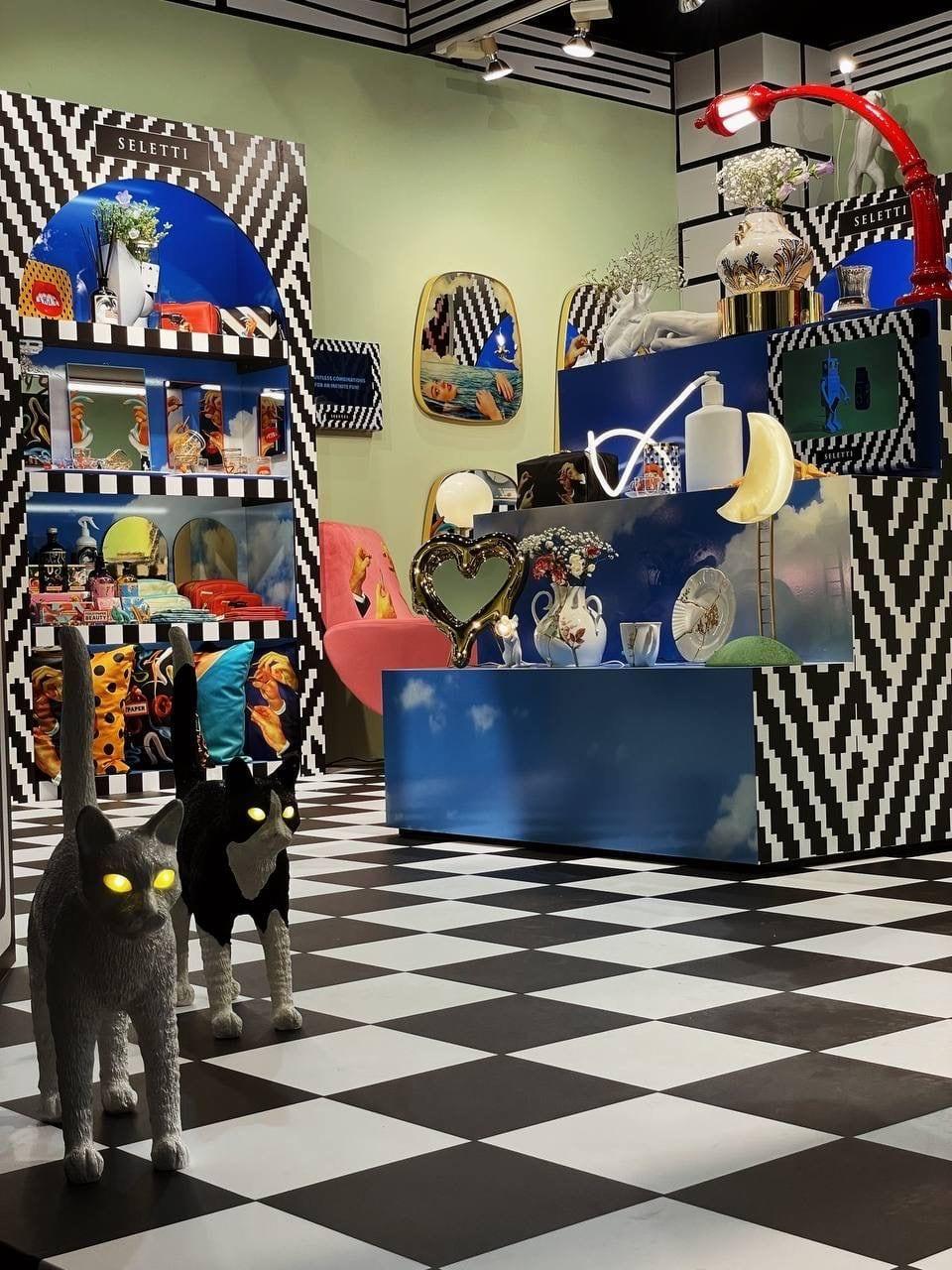 Lusterko i ramka na zdjęcia MELTED HEART złoty Seletti Eye on Design