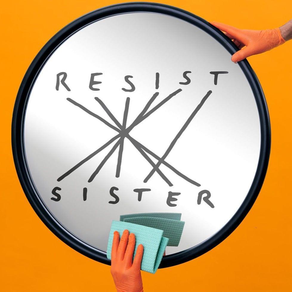 Lustro CONNECTION RESIST SISTER czarny Seletti Eye on Design