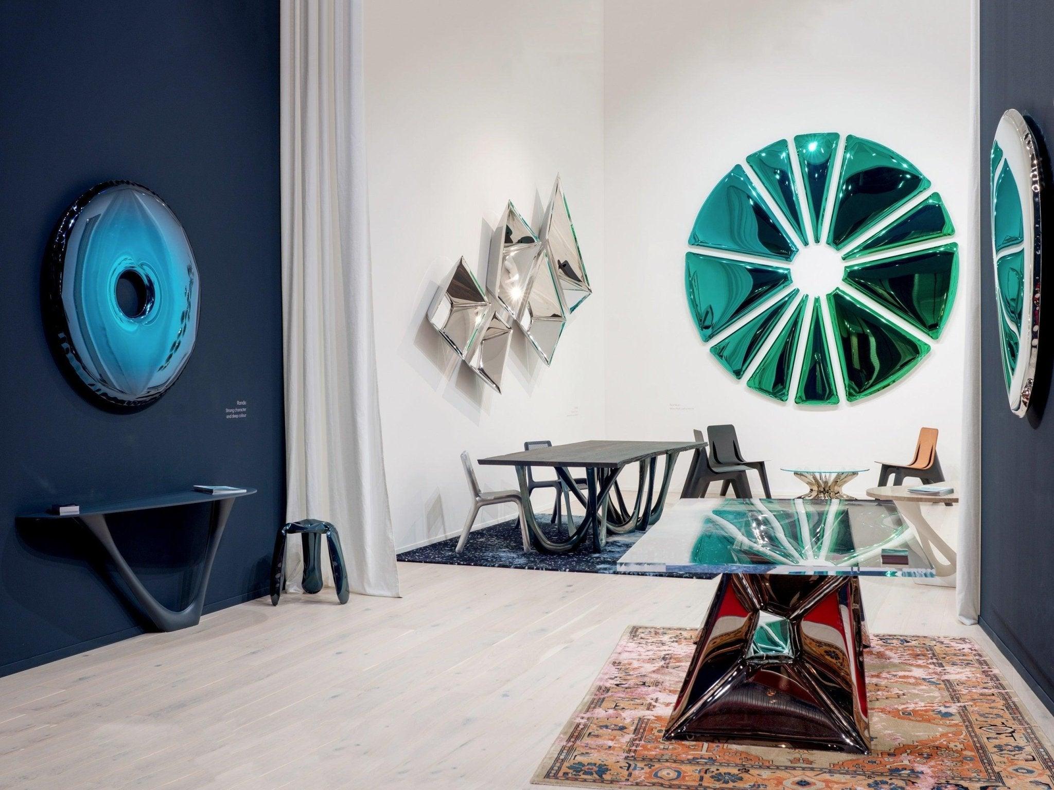 Lustro dekoracyjne NUCLEUS gradient kosmiczny błękit Zieta Studio Eye on Design