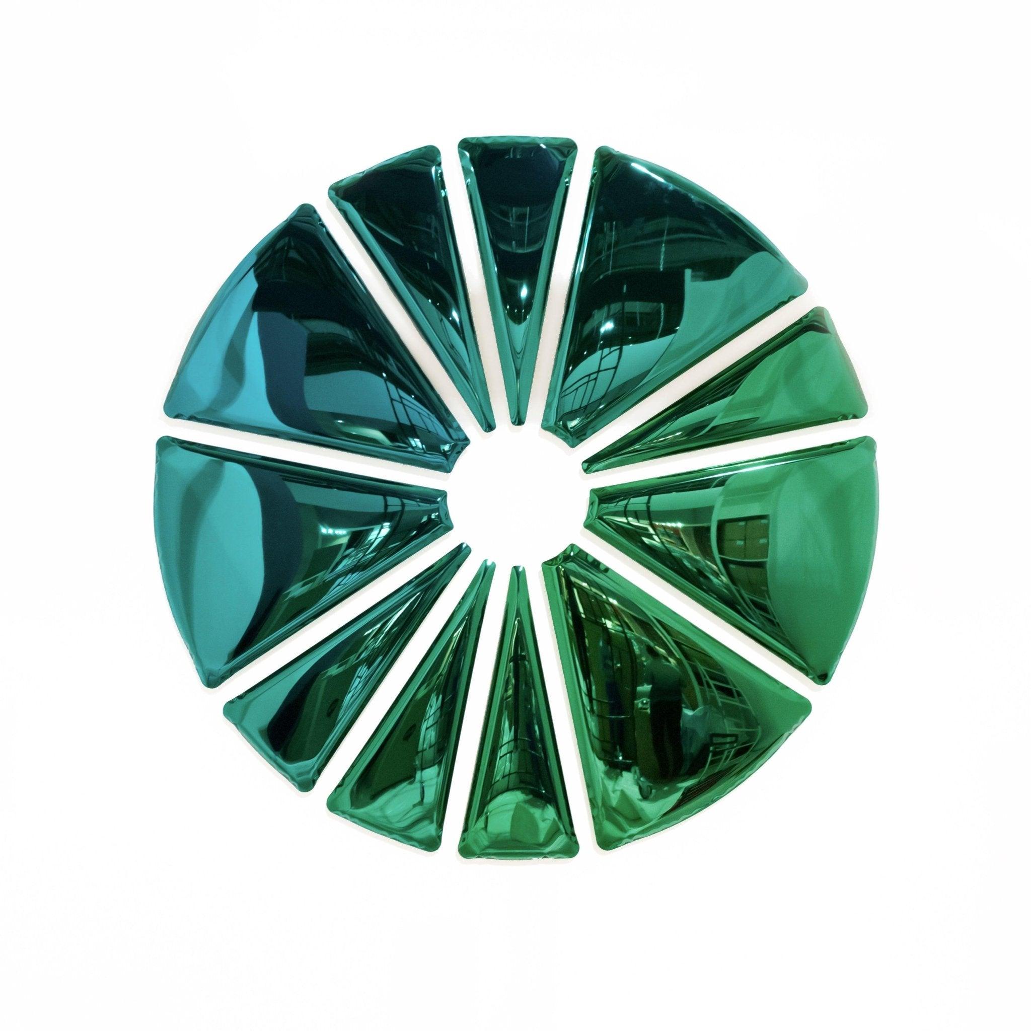 Lustro dekoracyjne NUCLEUS gradient szmaragd-szafir Zieta Studio Eye on Design