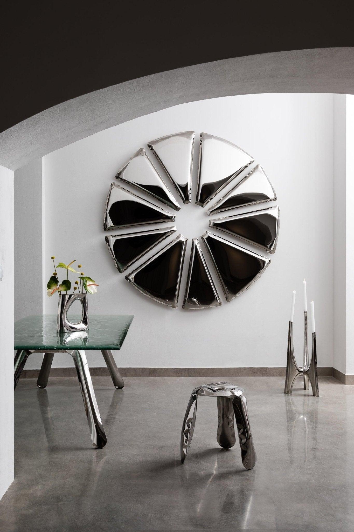Lustro dekoracyjne NUCLEUS inox Zieta Studio Eye on Design