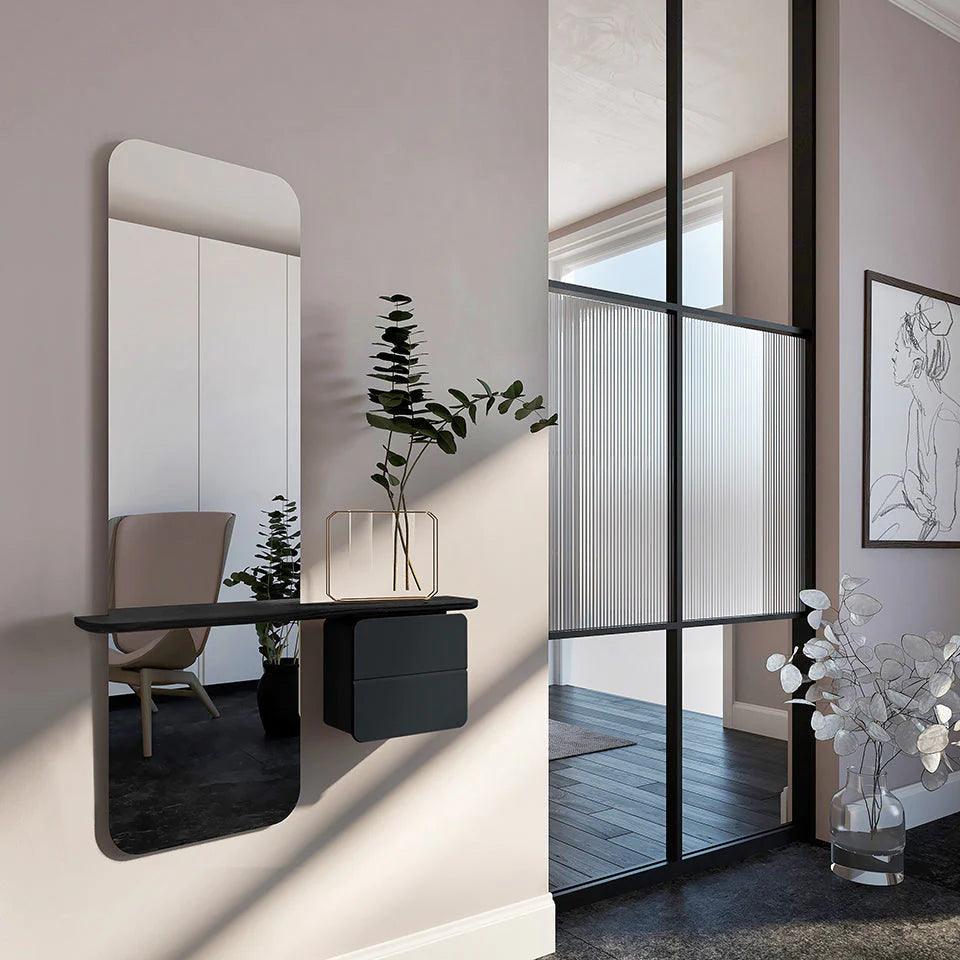 Lustro ONE MORE LOOK jasnoszary z czarnym dębem – Umage