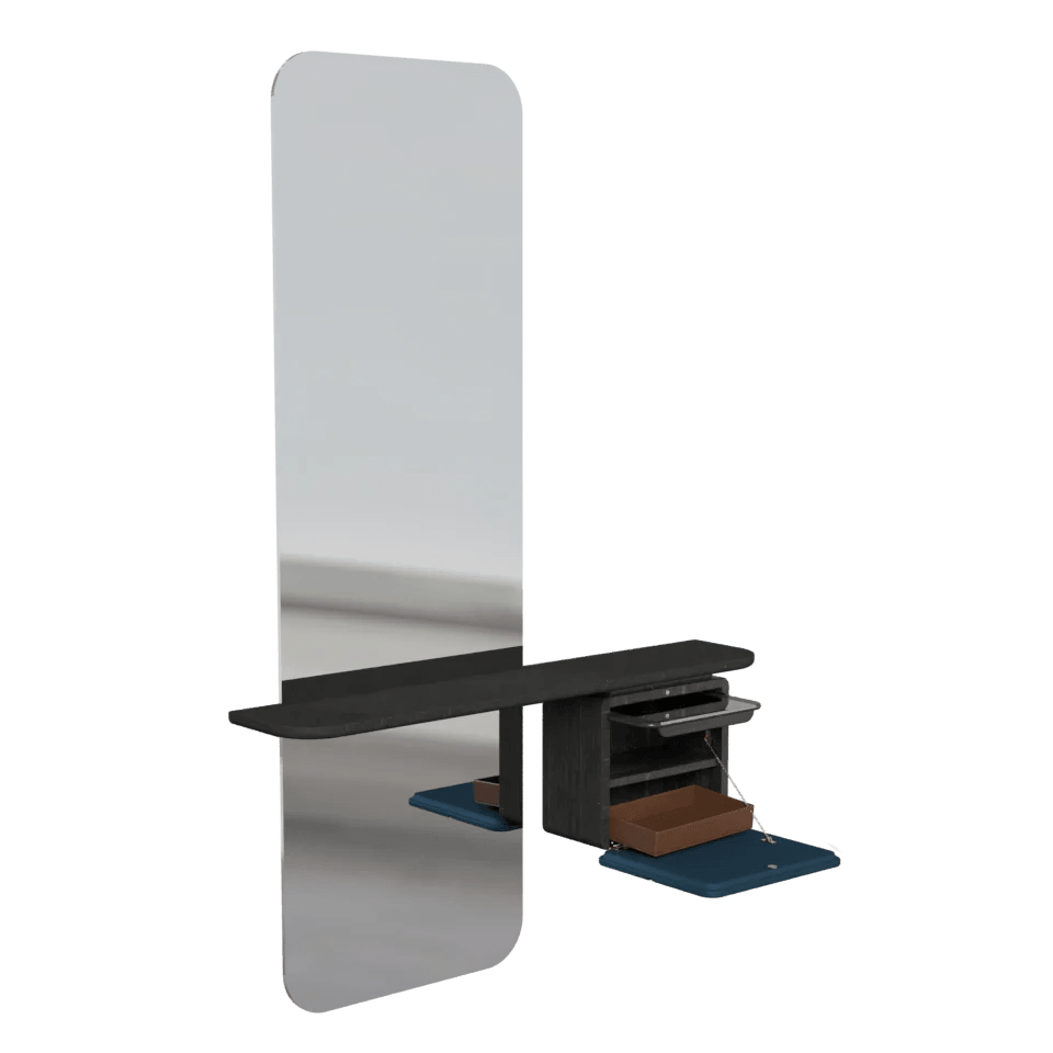 Lustro ONE MORE LOOK niebieski z czarnym dębem UMAGE Eye on Design